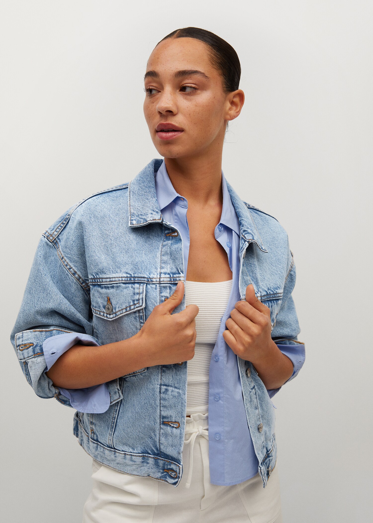 Denim oversized jacket - Medium plane