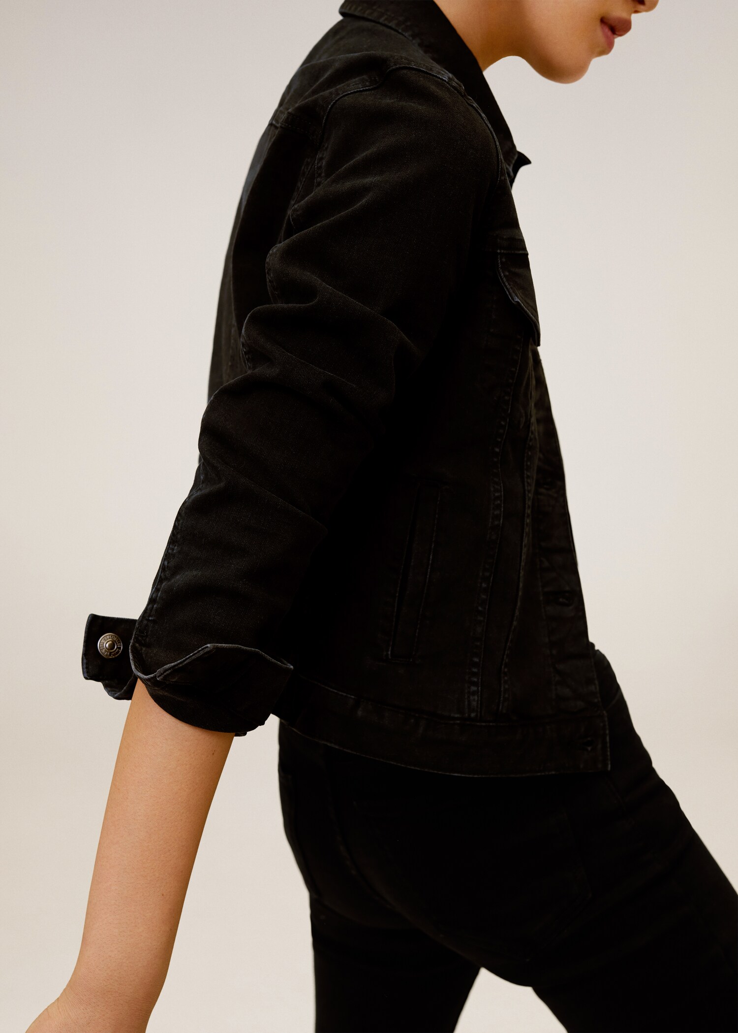 Cotton denim jacket - Details of the article 4