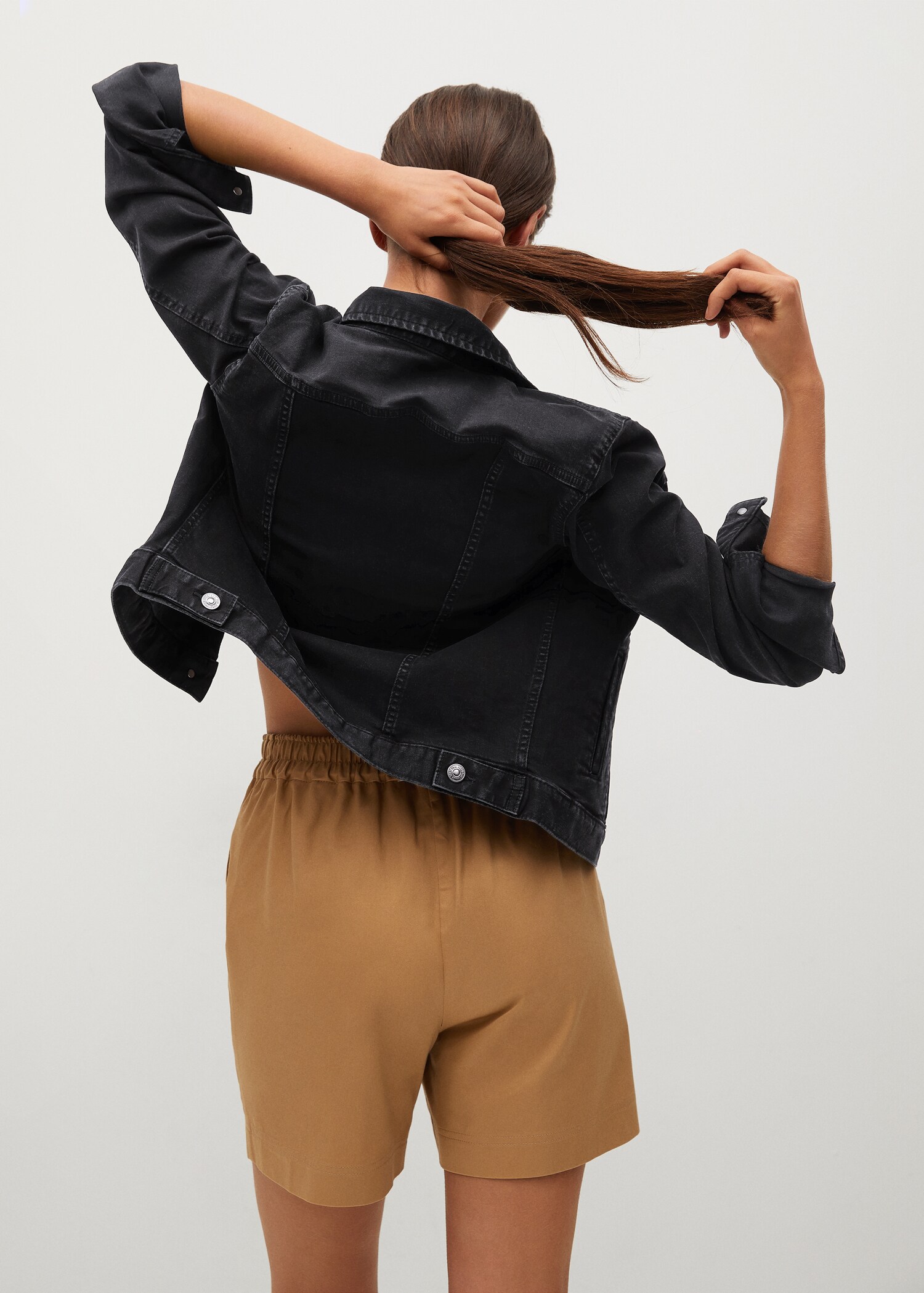 Cotton denim jacket - Reverse of the article