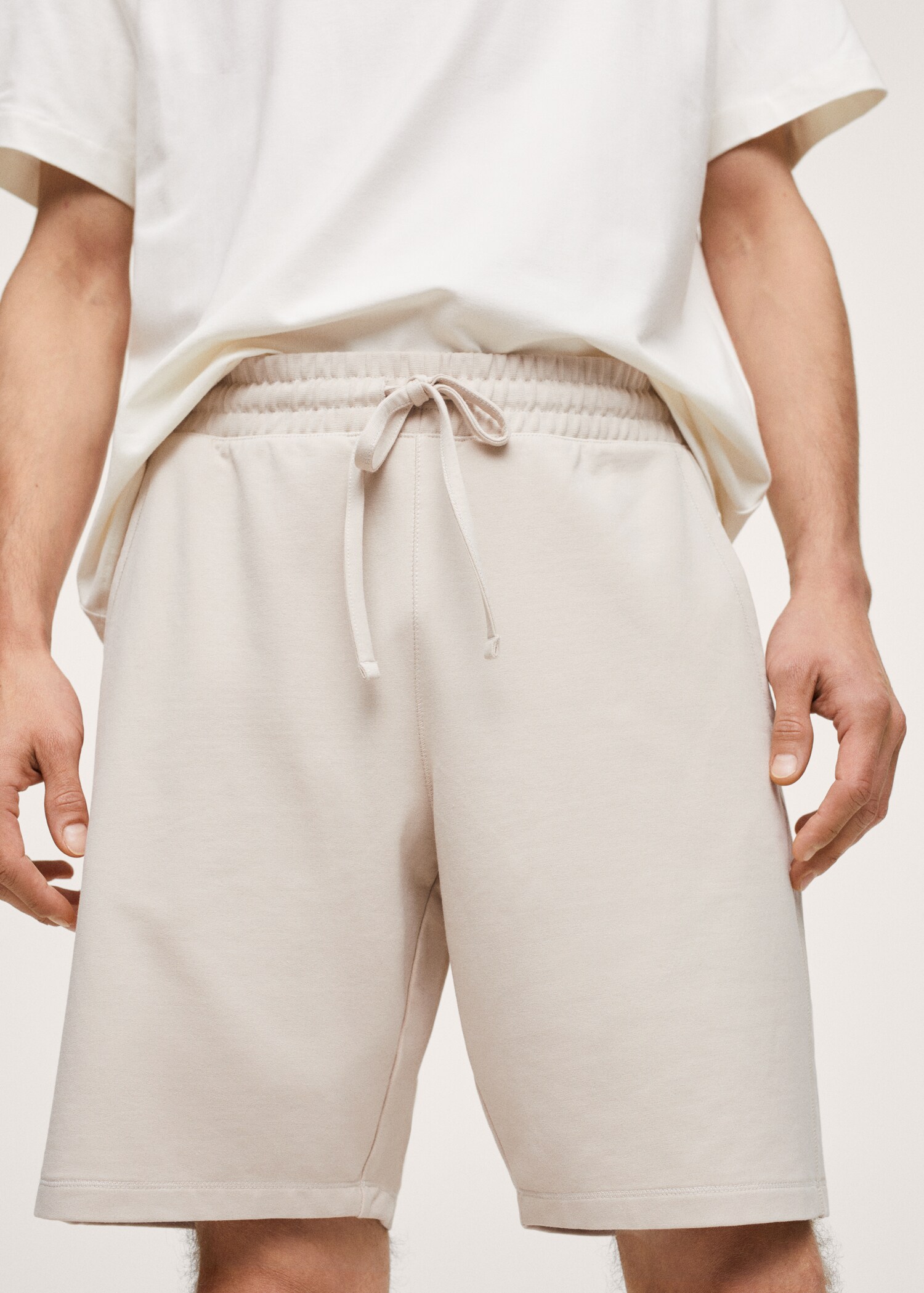Organic cotton jogging Bermuda shorts - Details of the article 1