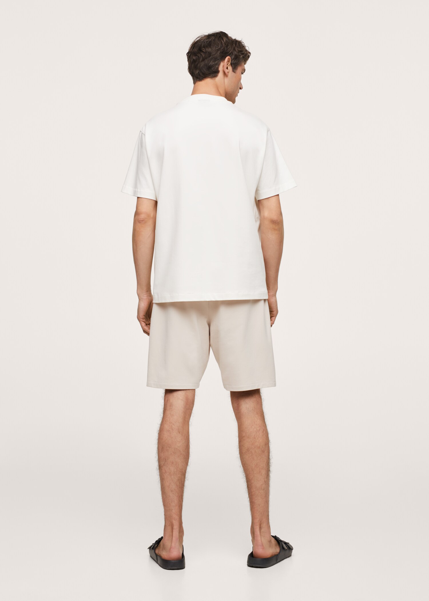 Organic cotton jogging Bermuda shorts - Reverse of the article