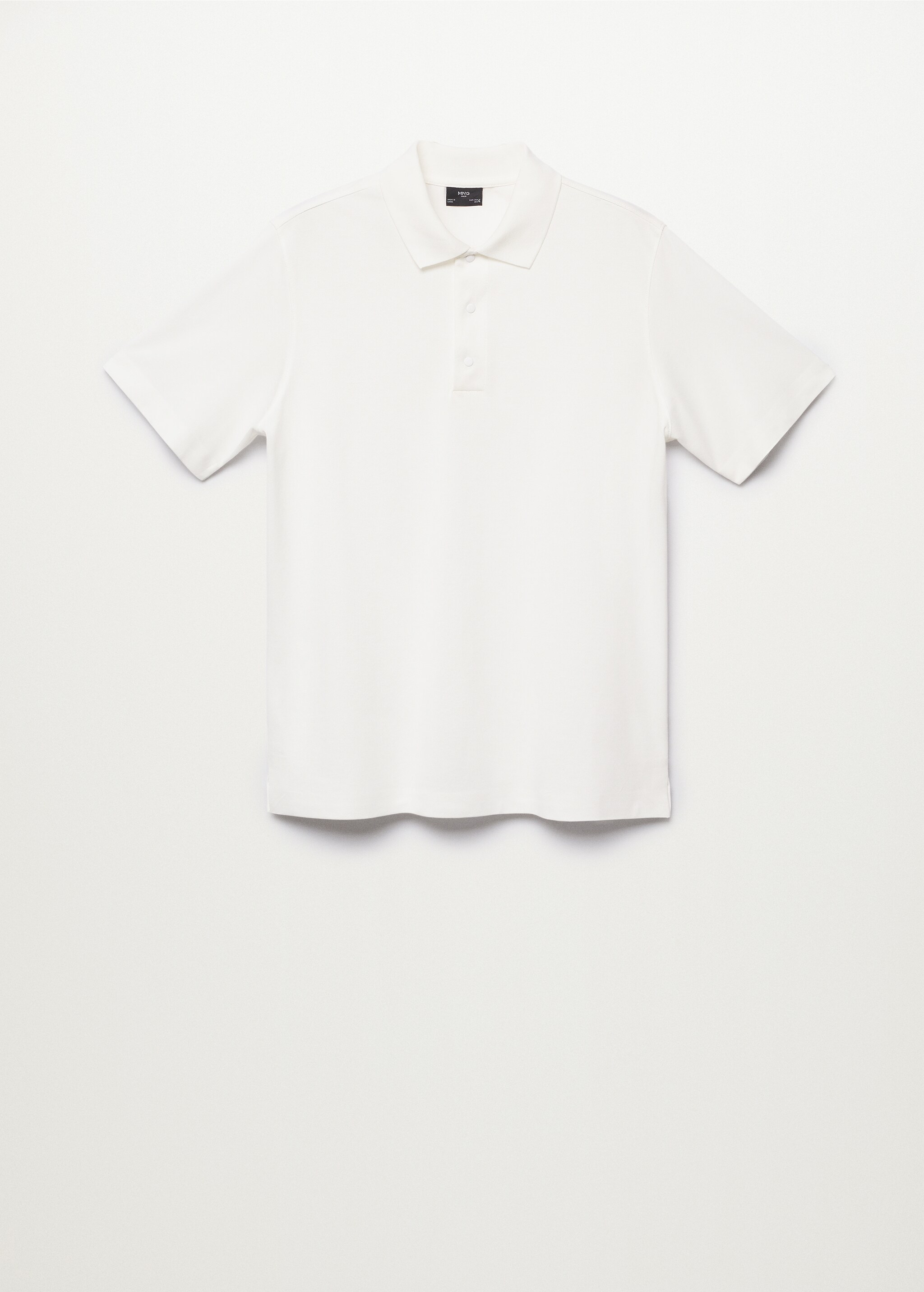 Technical cotton piqué polo shirt - Article without model