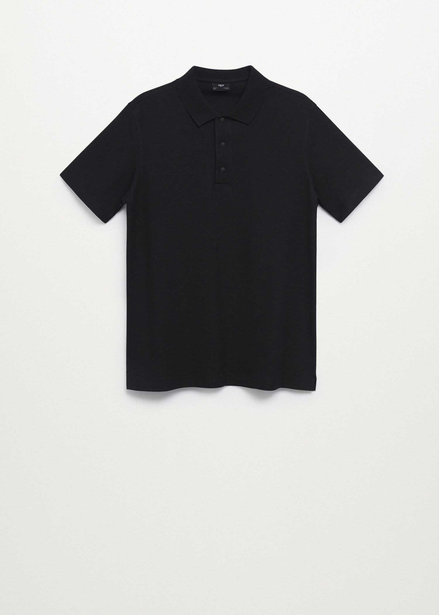Technical cotton piqué polo shirt - Article without model