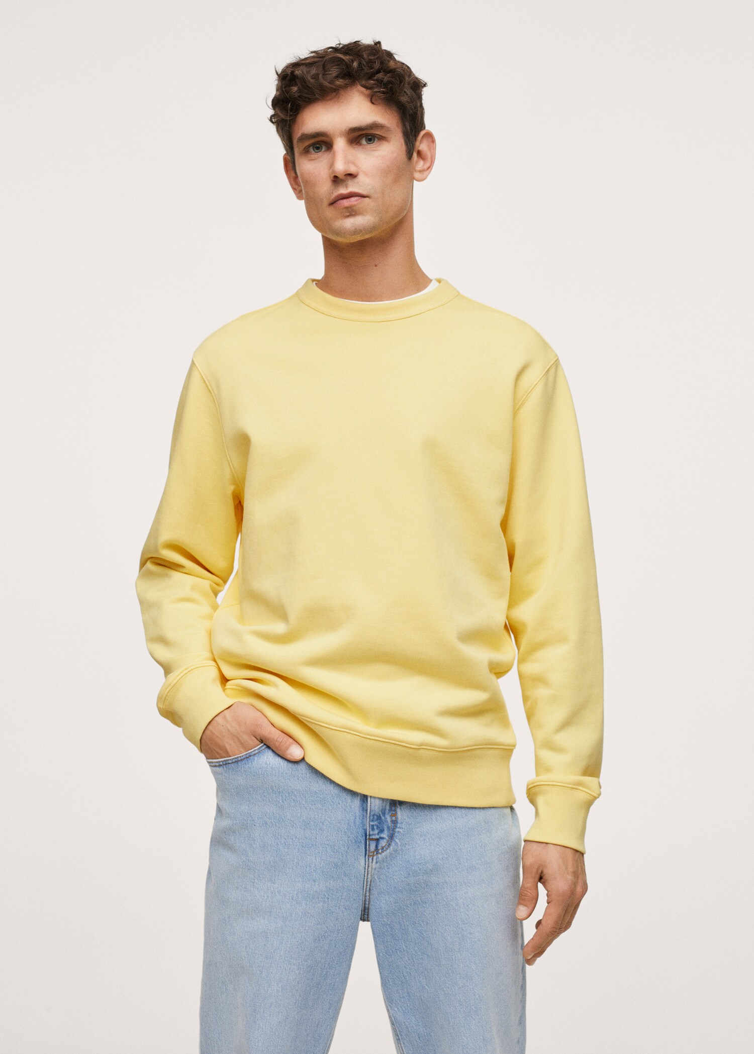 Basic-Baumwollsweatshirt - Mittlere Ansicht