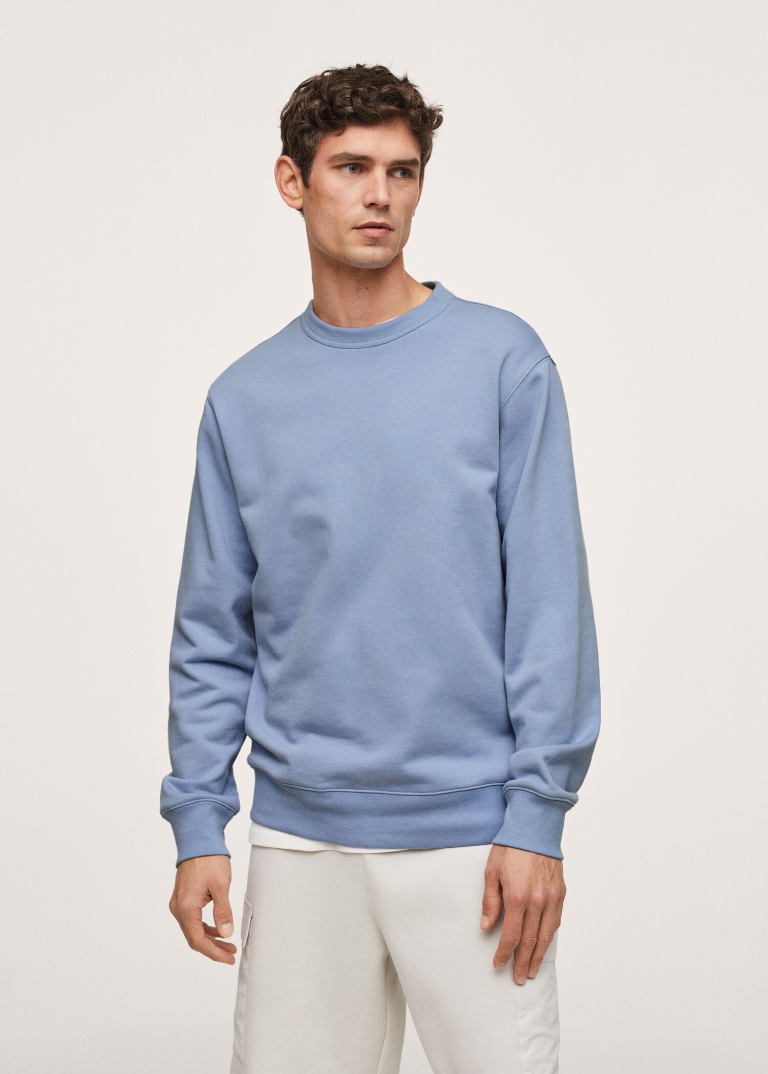 Basic-Baumwollsweatshirt - Mittlere Ansicht