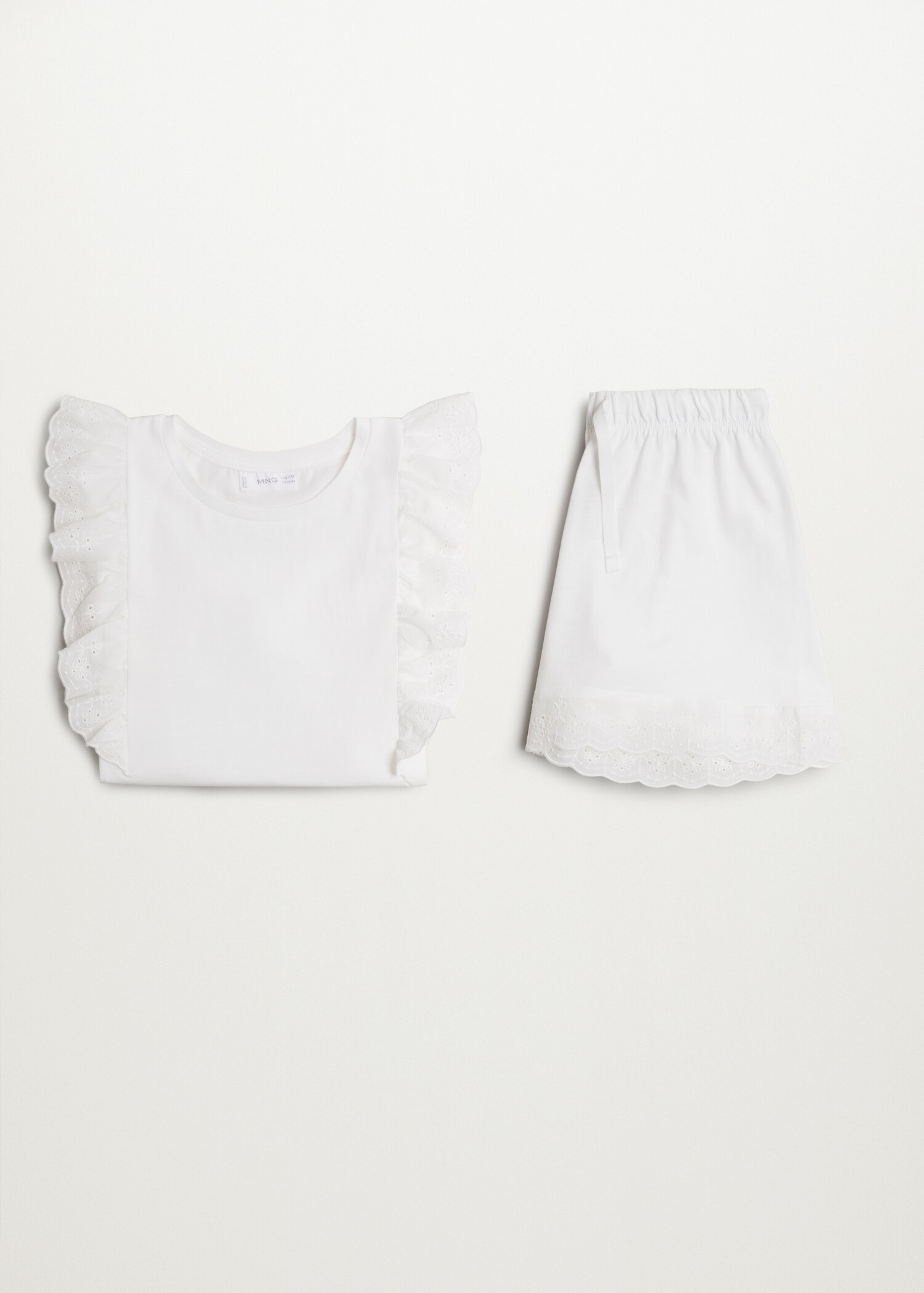 Pijama corto algodón bordado - Artículo sin modelo