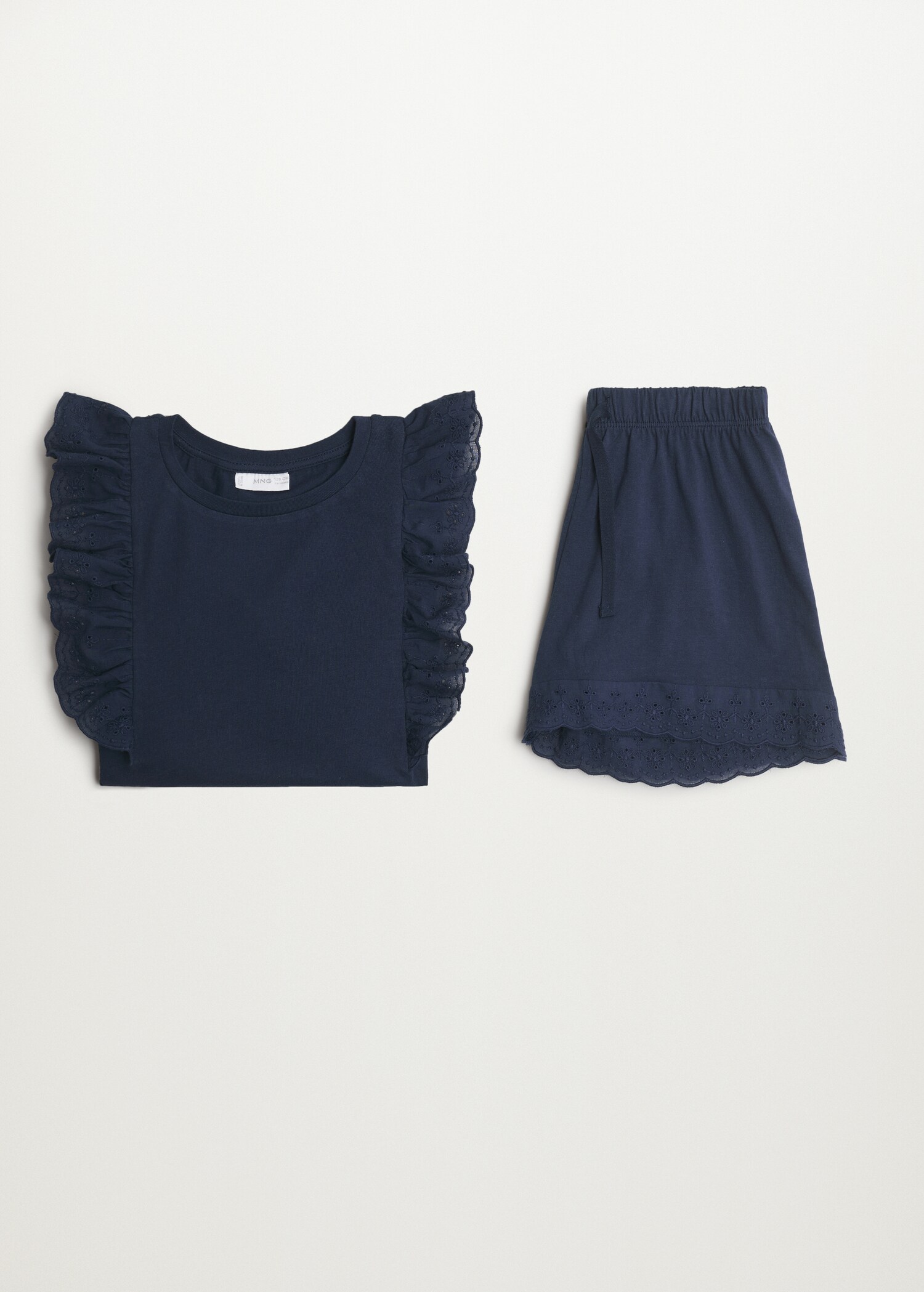 Pijama corto algodón bordado - Artículo sin modelo