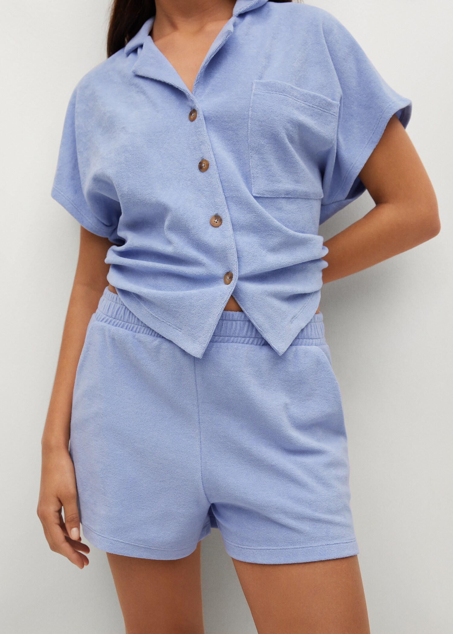 Stretch cotton shorts - Medium plane