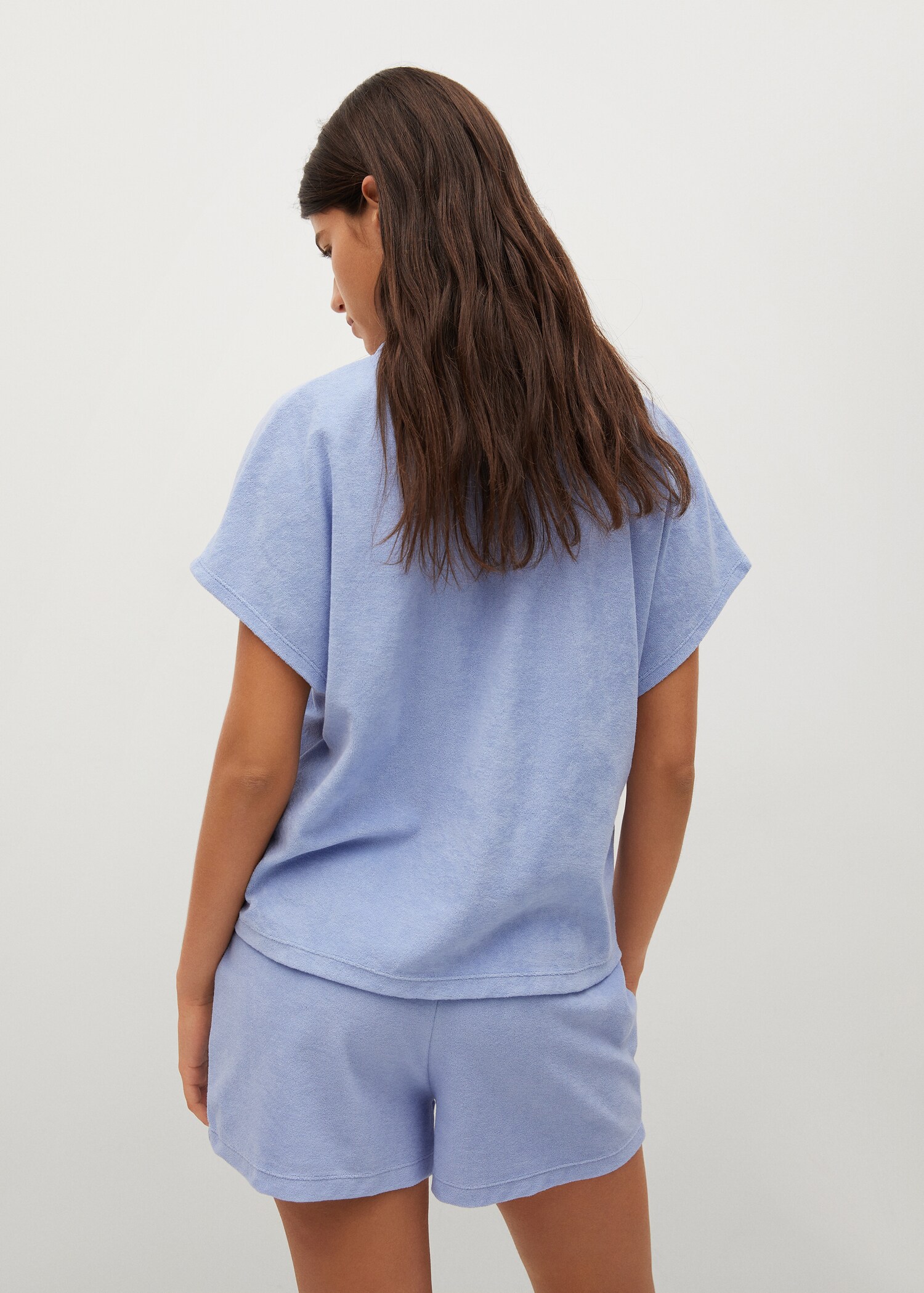 Stretch cotton shorts - Reverse of the article