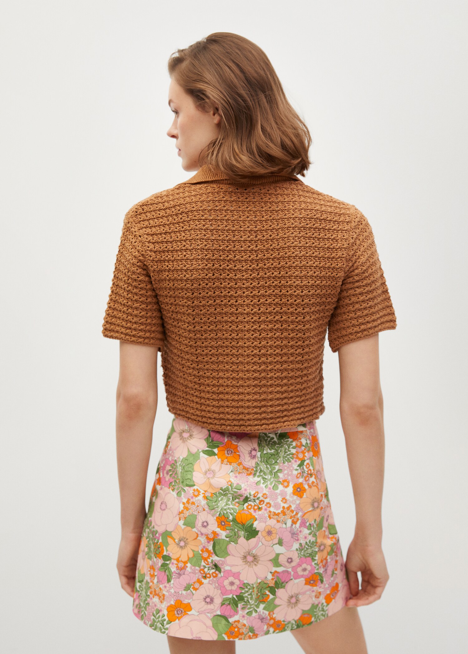 Minifalda estampado floral - Reverso del artículo