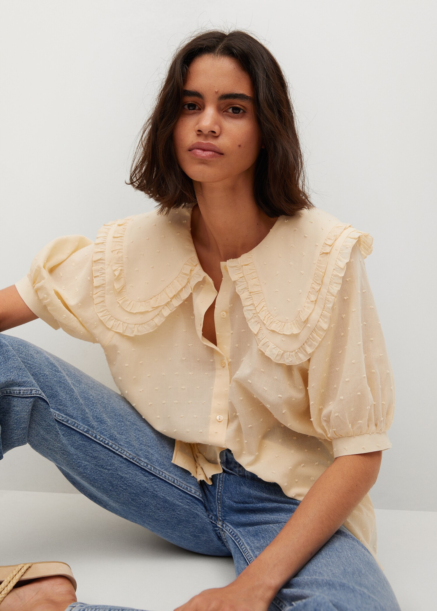 Blusa cuello babydoll - Detalle del artículo 3