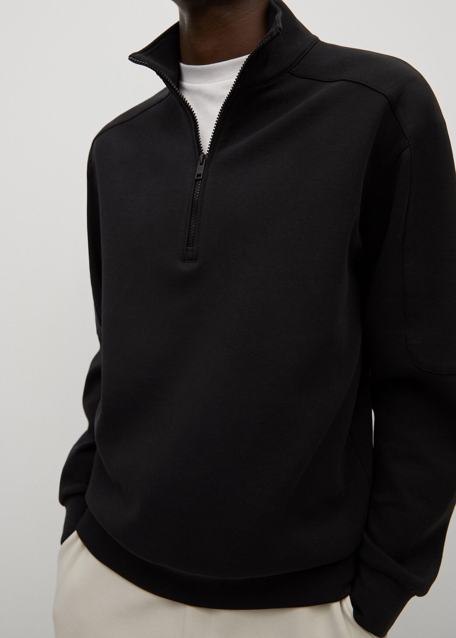 Sudadera algodón cuello cremallera - Detalle del artículo 1