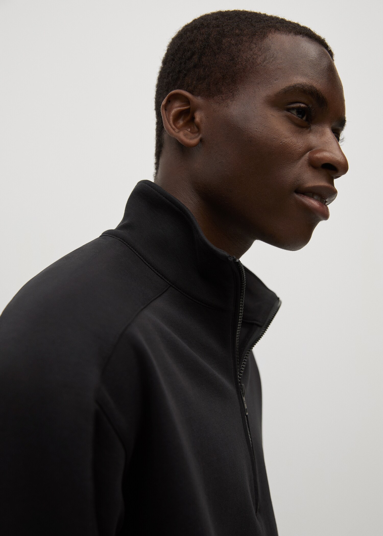 Sudadera algodón cuello cremallera - Detalle del artículo 2