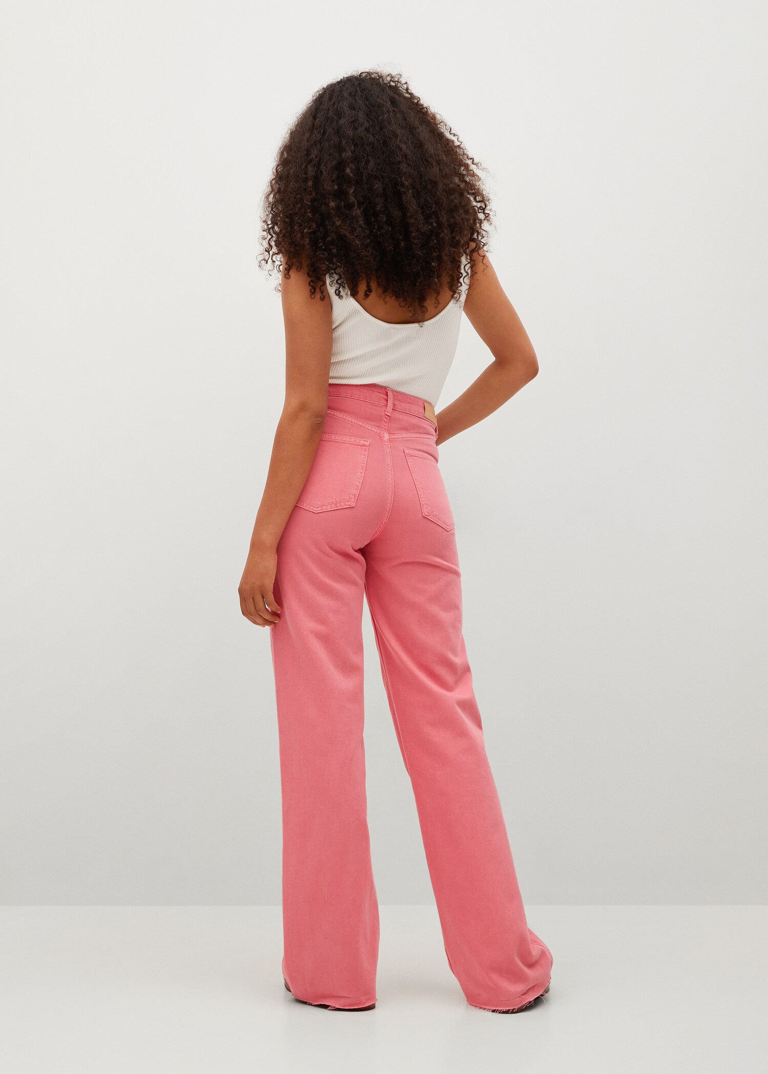 Jeans rectos tiro alto - Reverso del artículo