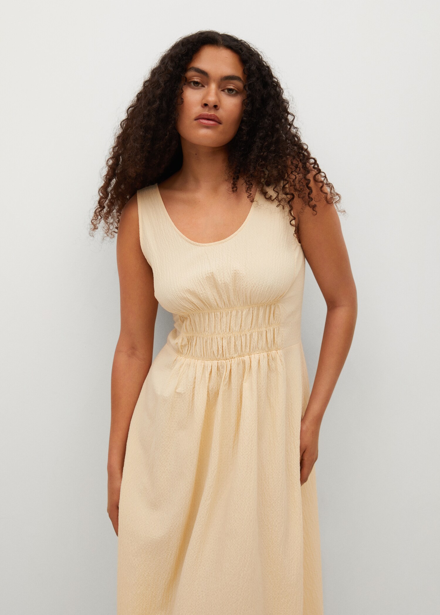 Textured cotton dress - Medium plane