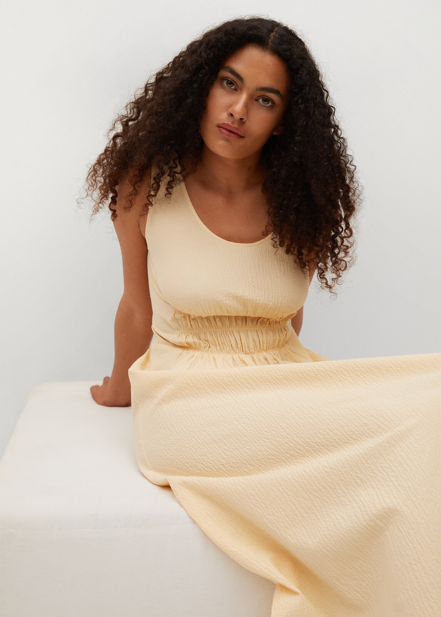 Textured cotton dress - Details of the article 2
