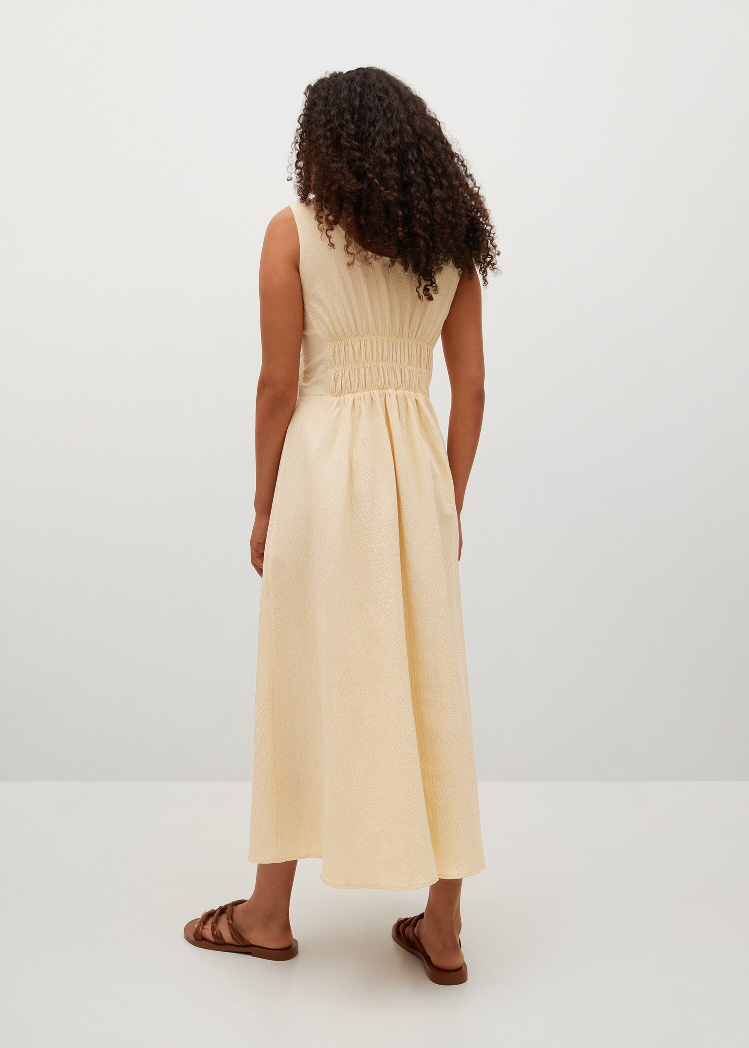 Textured cotton dress - Reverse of the article