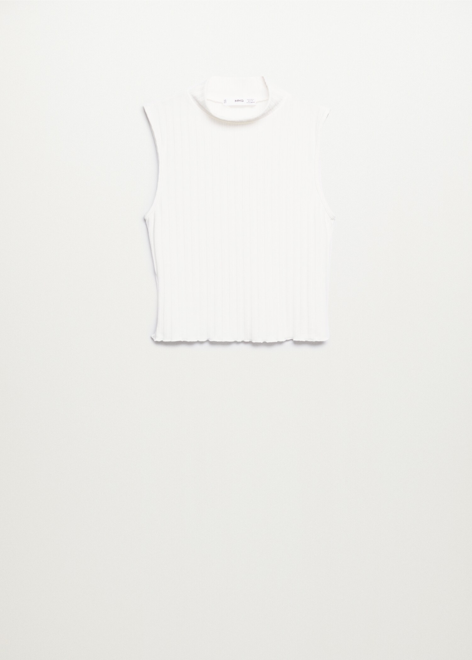 High collar ribbed top - Article without model