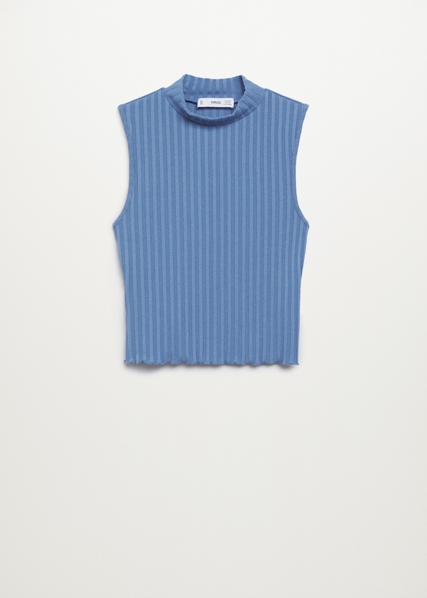 High collar ribbed top - Article without model