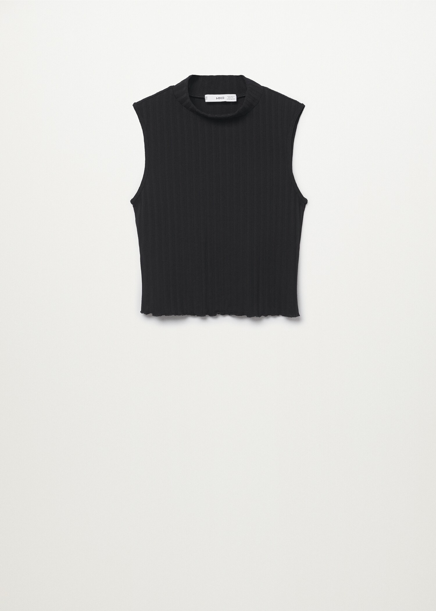 High collar ribbed top - Article without model