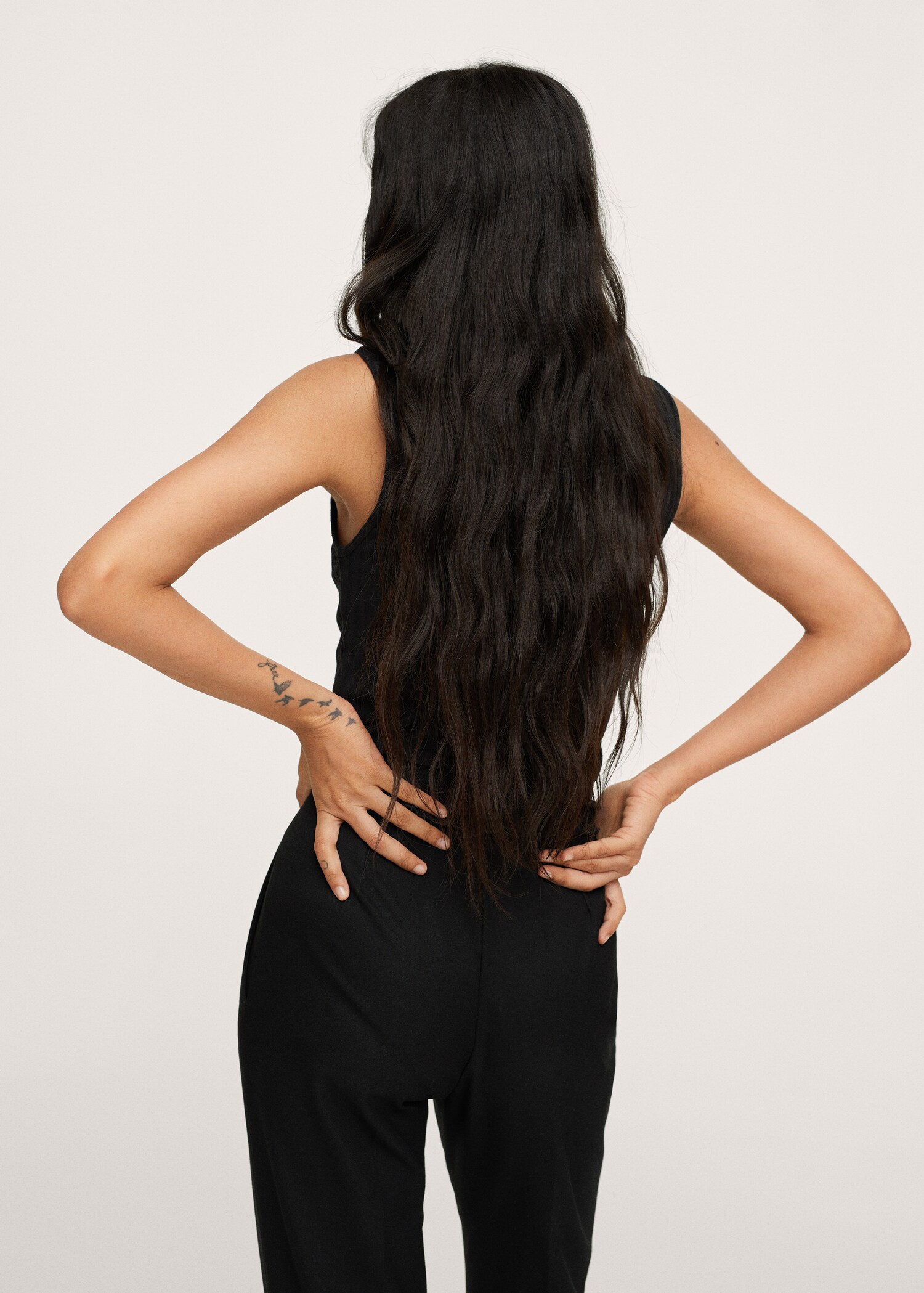 High collar ribbed top - Reverse of the article
