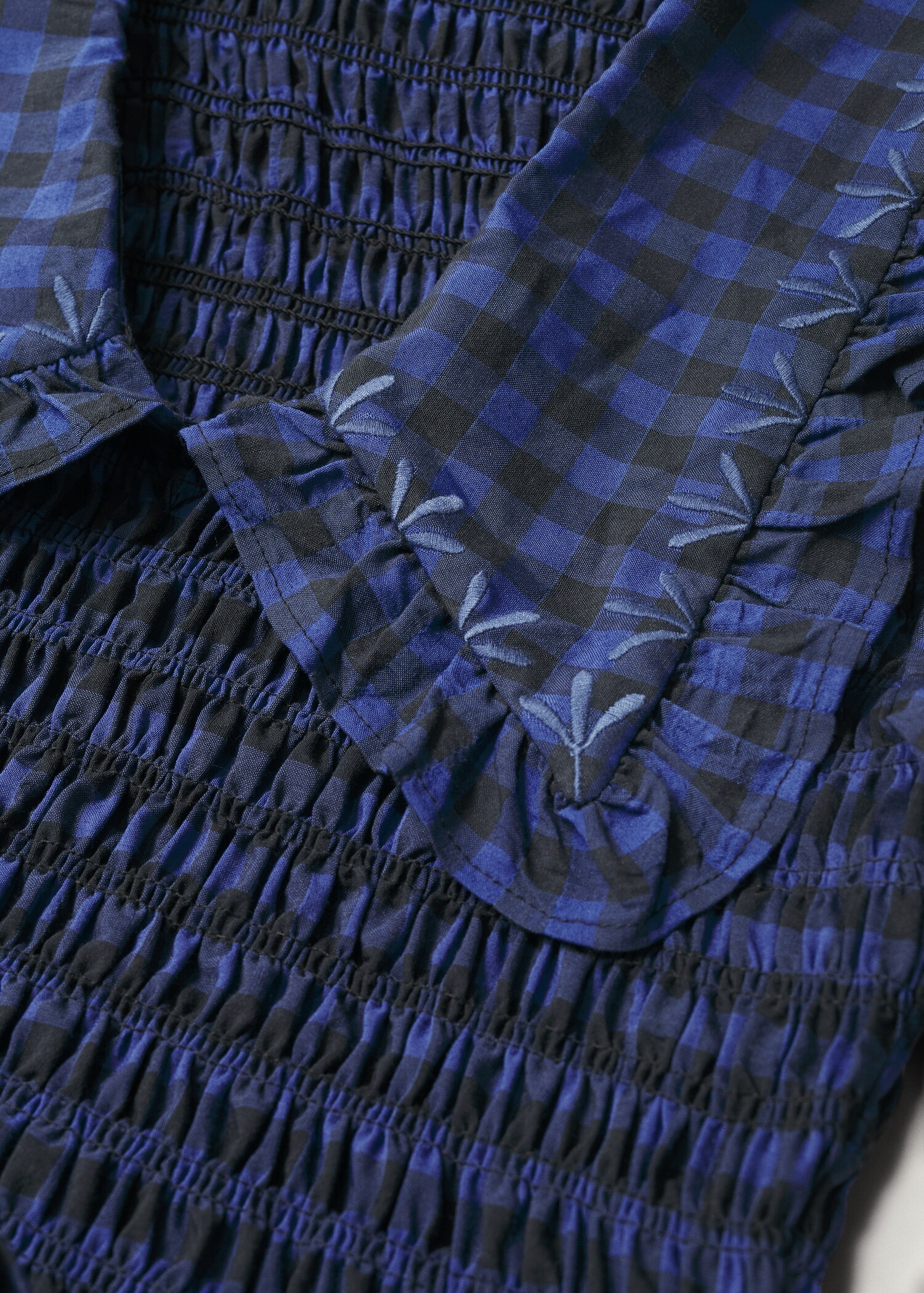 Vestido cuadros cuello babydoll - Detalle del artículo 8