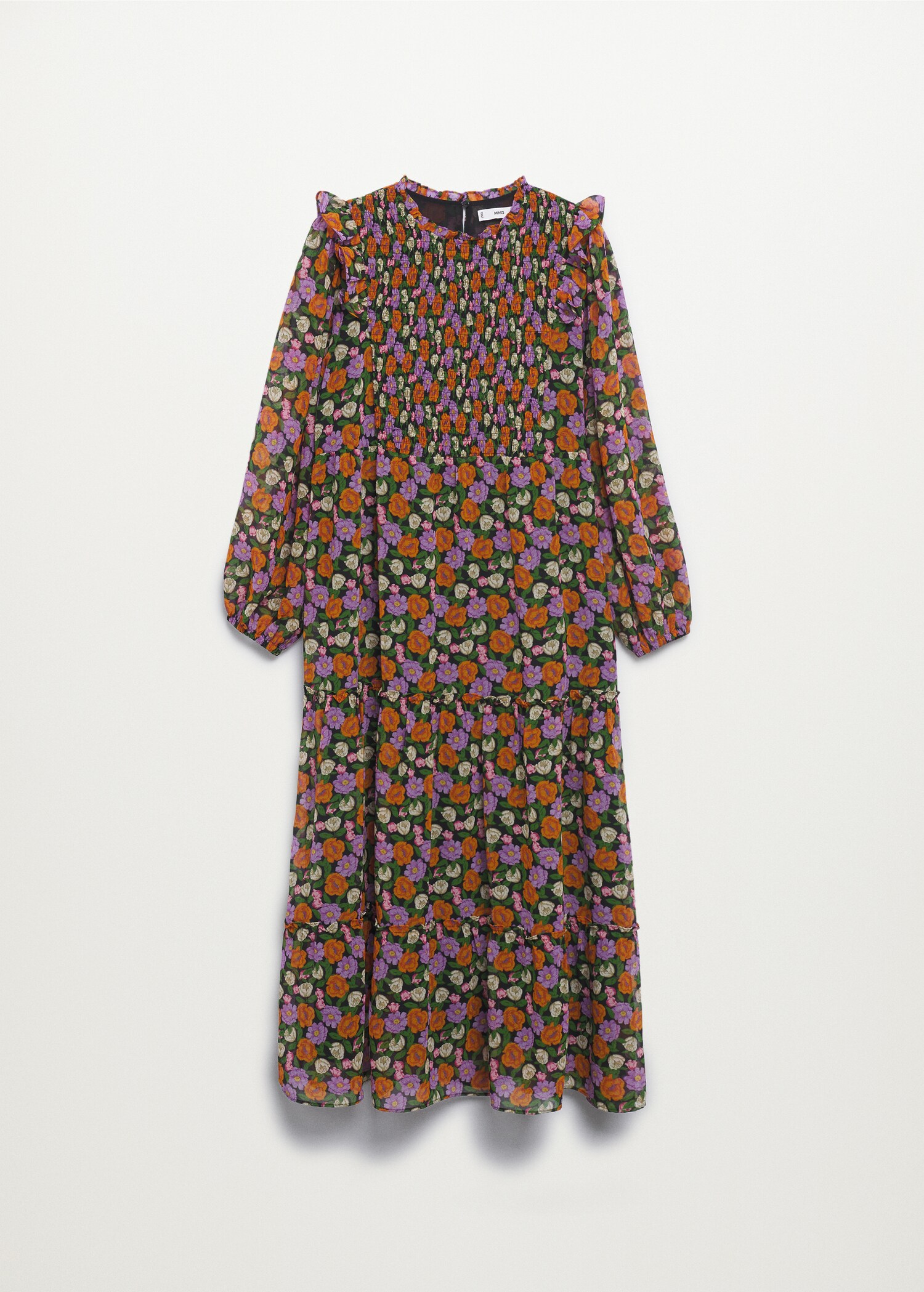 Vestido estampado manga abullonada - Artículo sin modelo