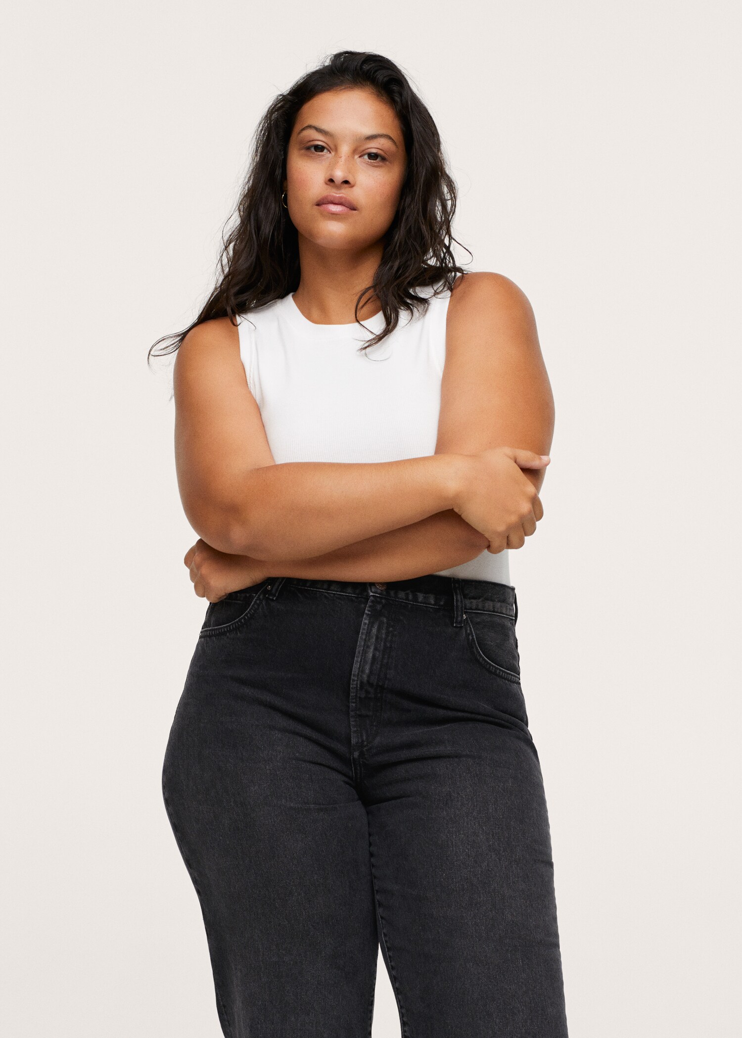 High-waist wideleg jeans - Medium plane