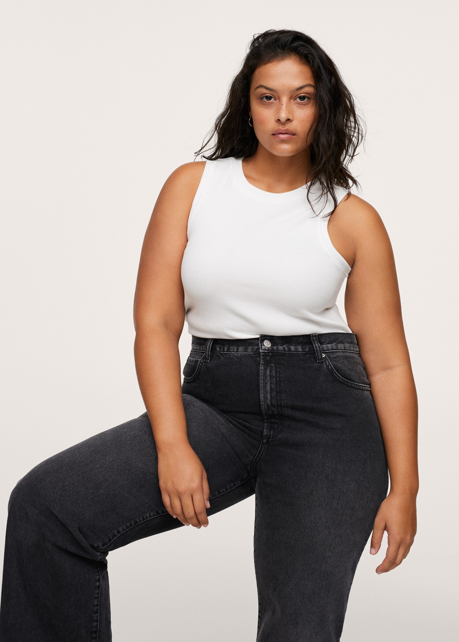 High-waist wideleg jeans - Details of the article 2