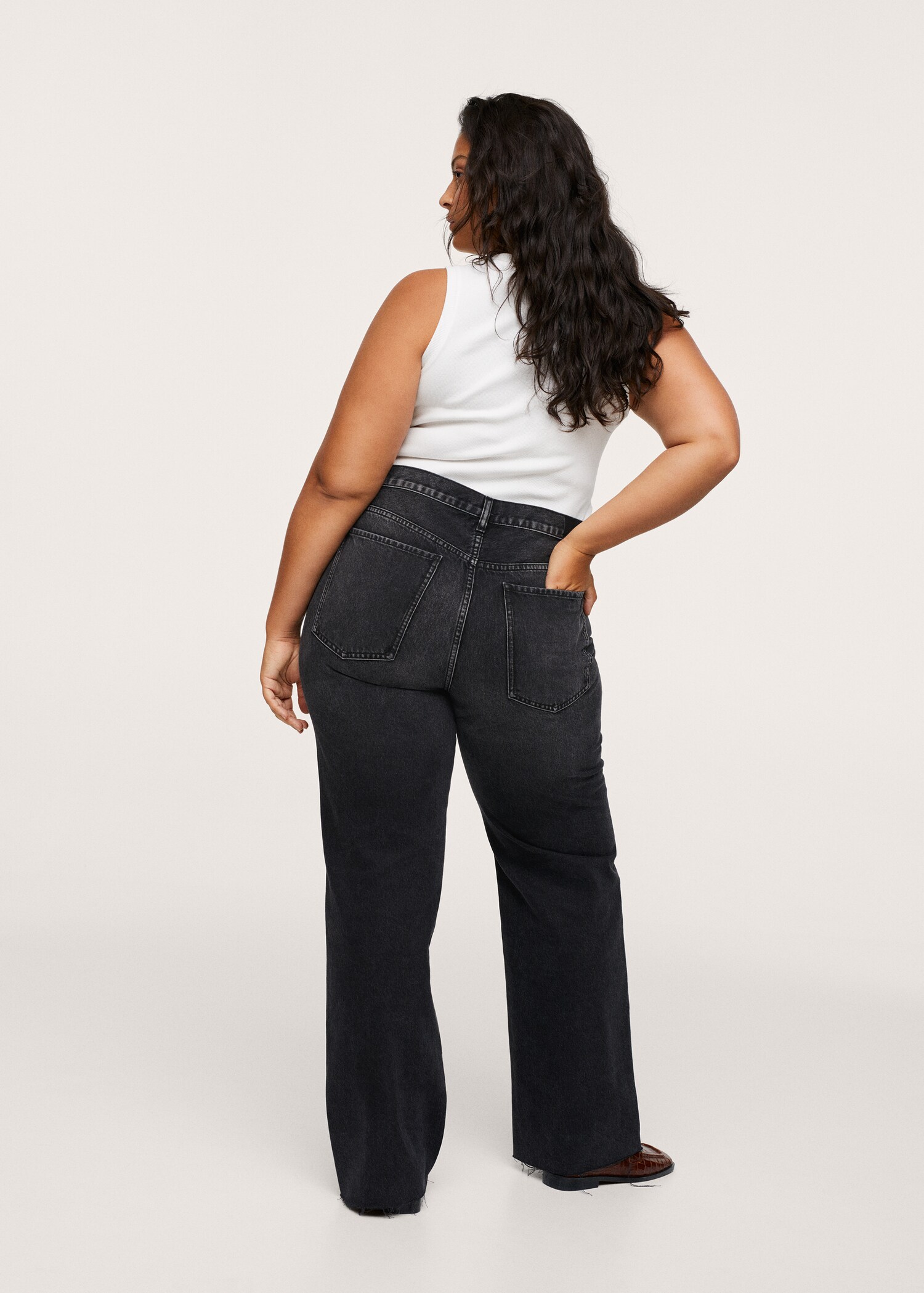 High-waist wideleg jeans - Reverse of the article