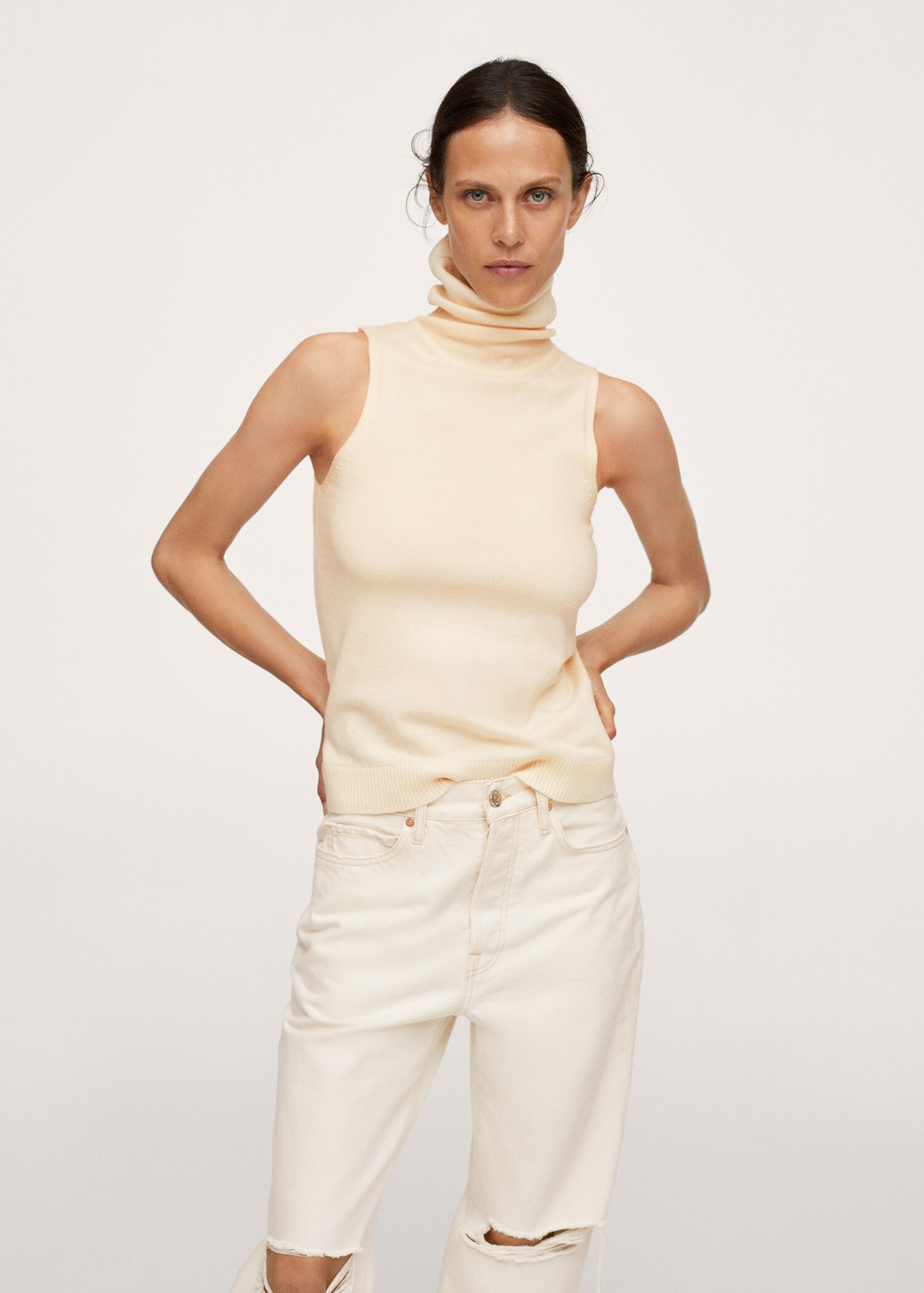 Turtleneck knit top - Medium plane