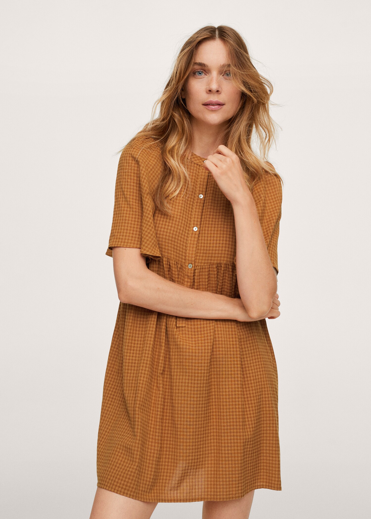 Vestido modal estampado - Plano medio