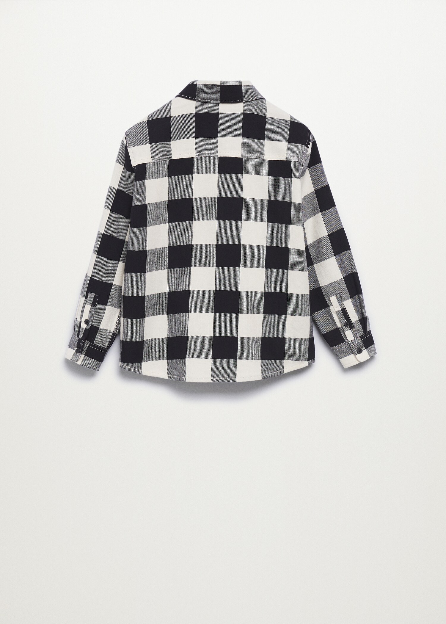 Camisa algodón cuadros - Reverso del artículo