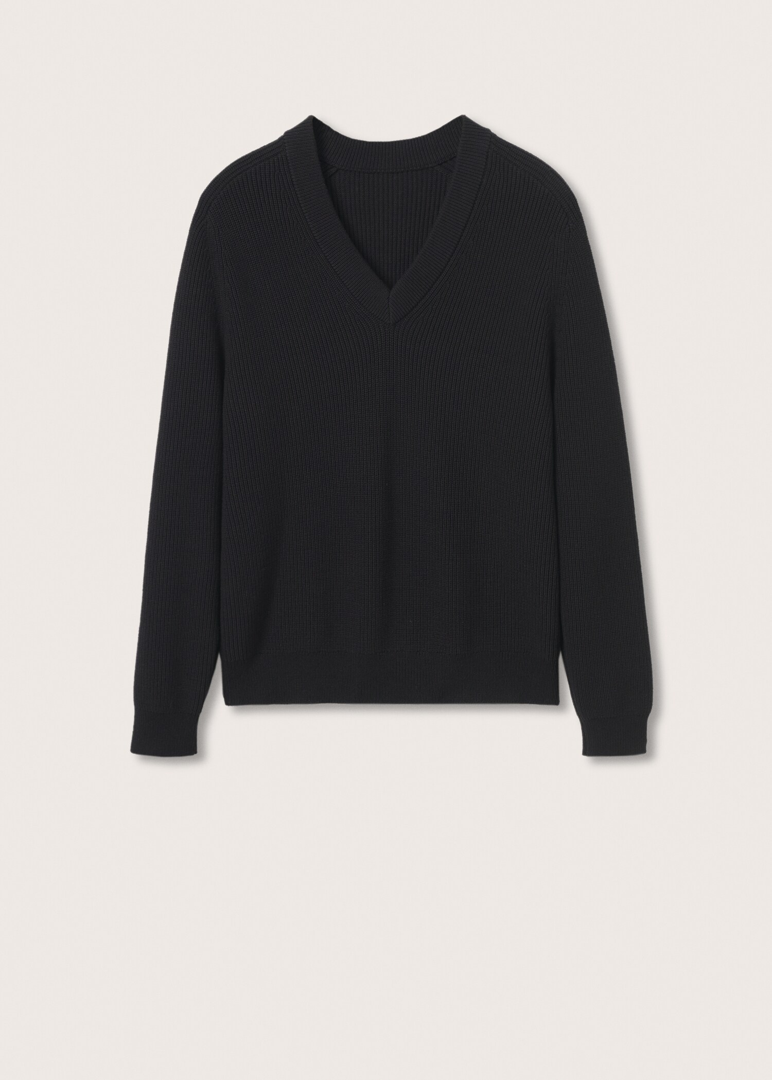 Jersey cuello pico estructura - Artículo sin modelo