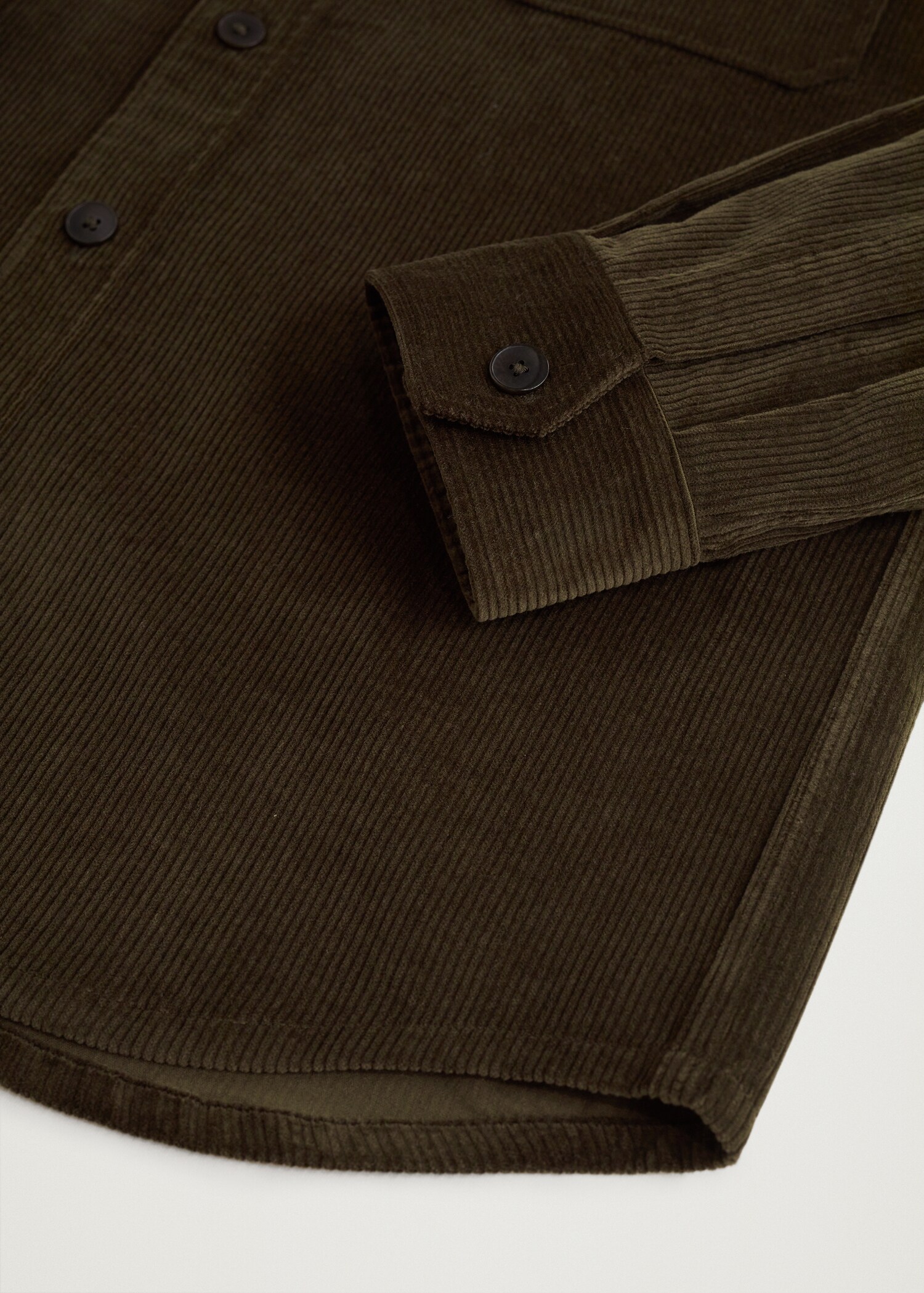 Corduroy pockets overshirt  - Details of the article 8