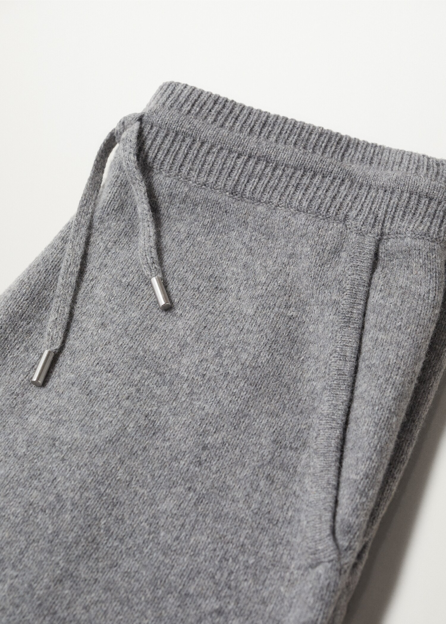 Úpletové kalhoty jogger vlna a kašmír - Detail zboží 8