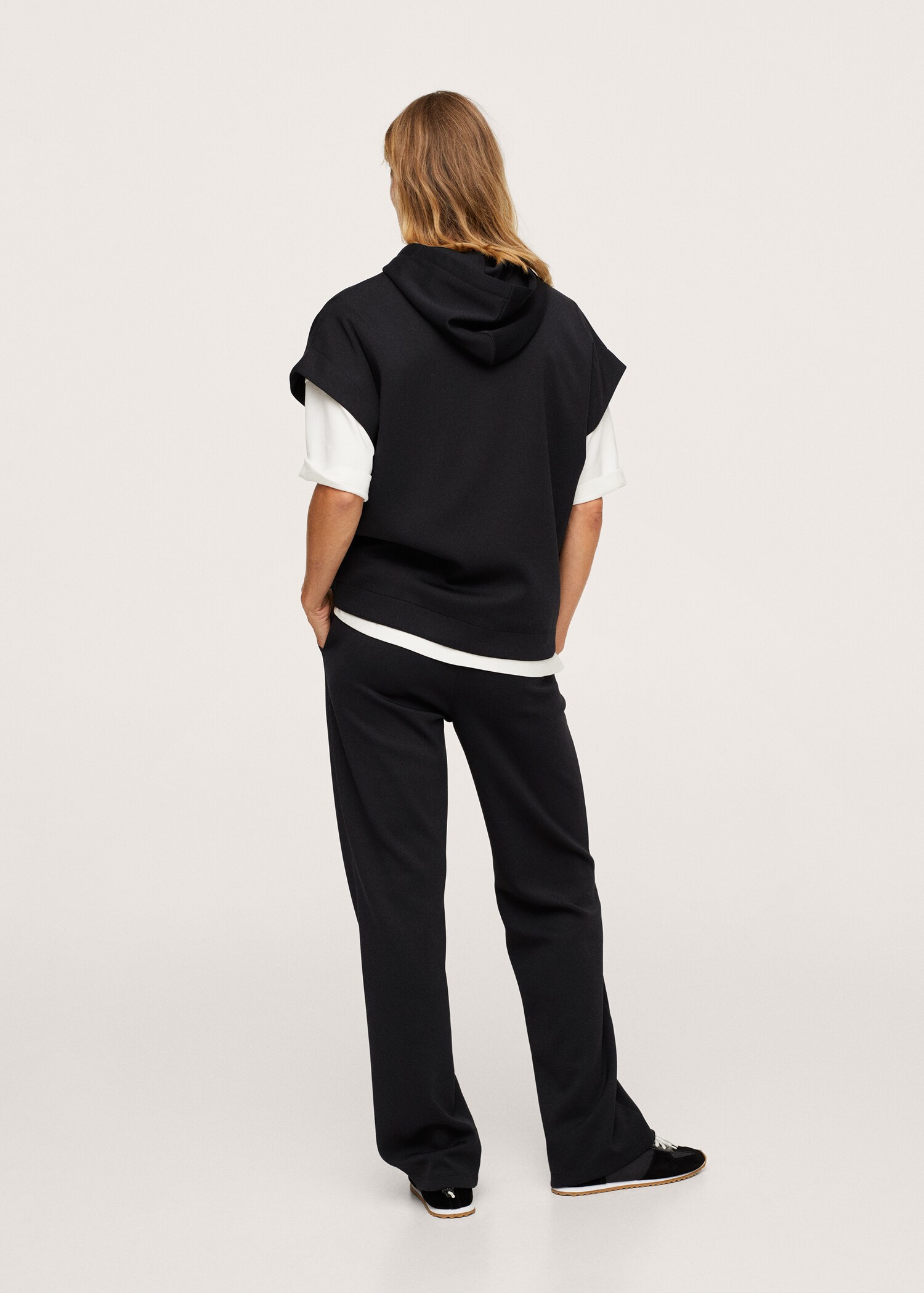 Pantalón recto cintura elástica - Reverso del artículo