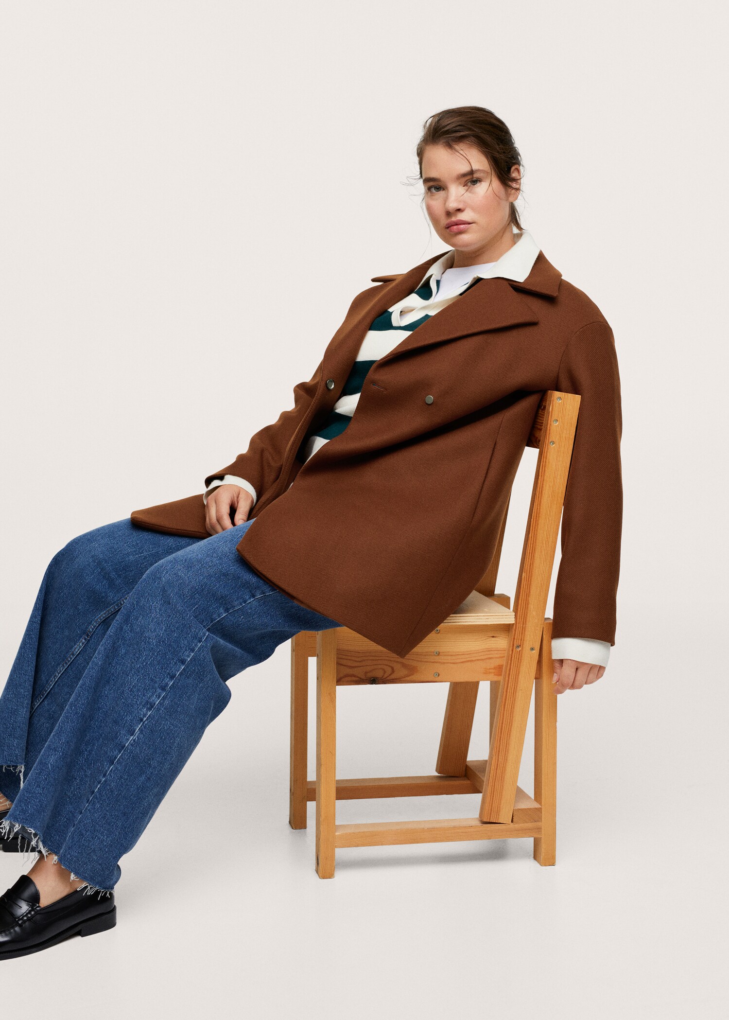 Lapels wool coat - Details of the article 2