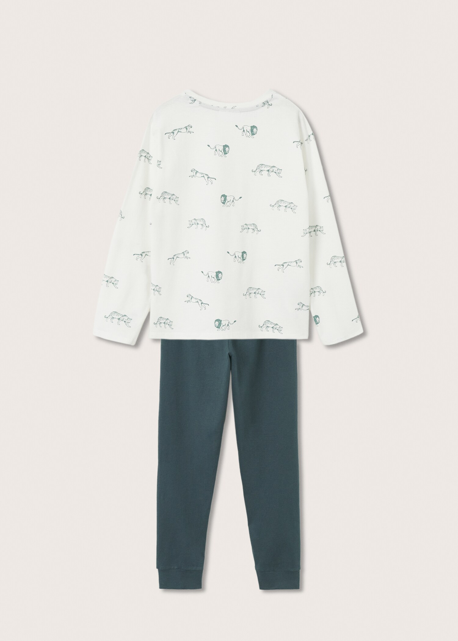 Pijama largo algodón estampado  - Reverso del artículo