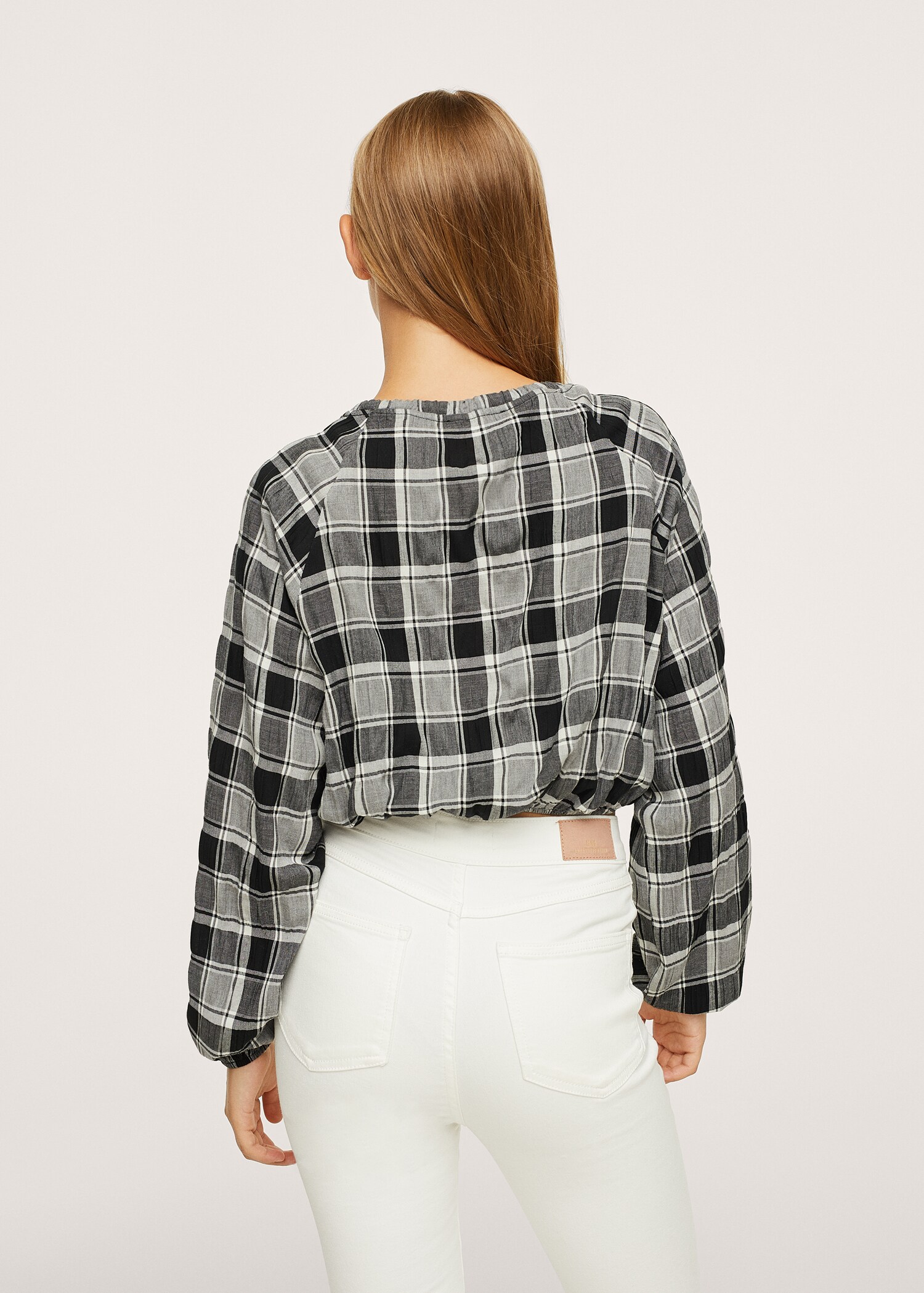 Blusa estampado cuadros - Detalle del artículo 2