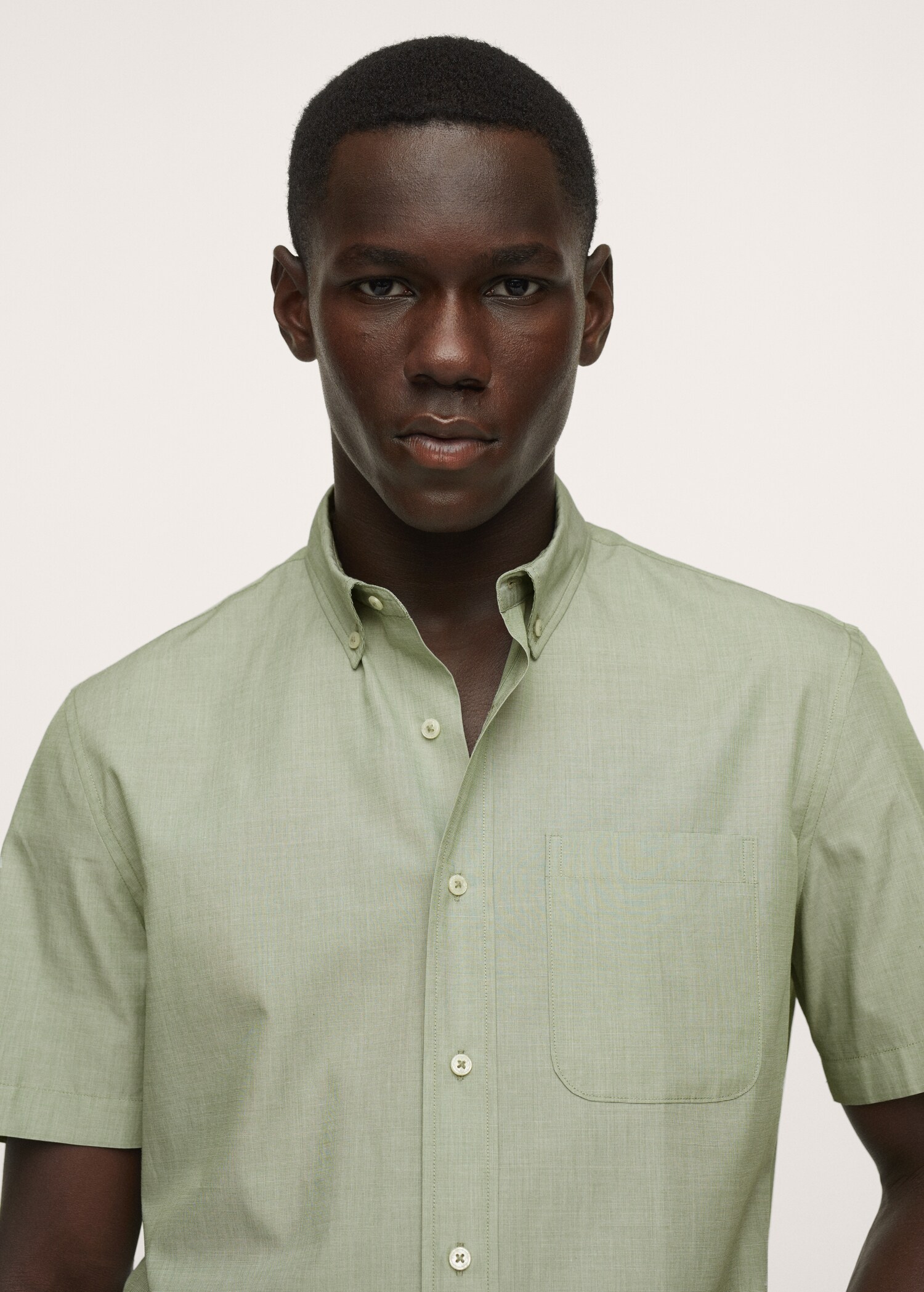Short sleeved cotton shirt - Details of the article 1