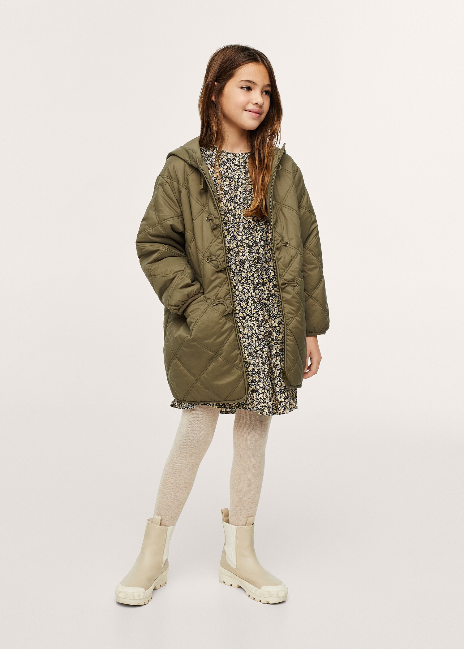 Quilted hooded parka - Medium plane