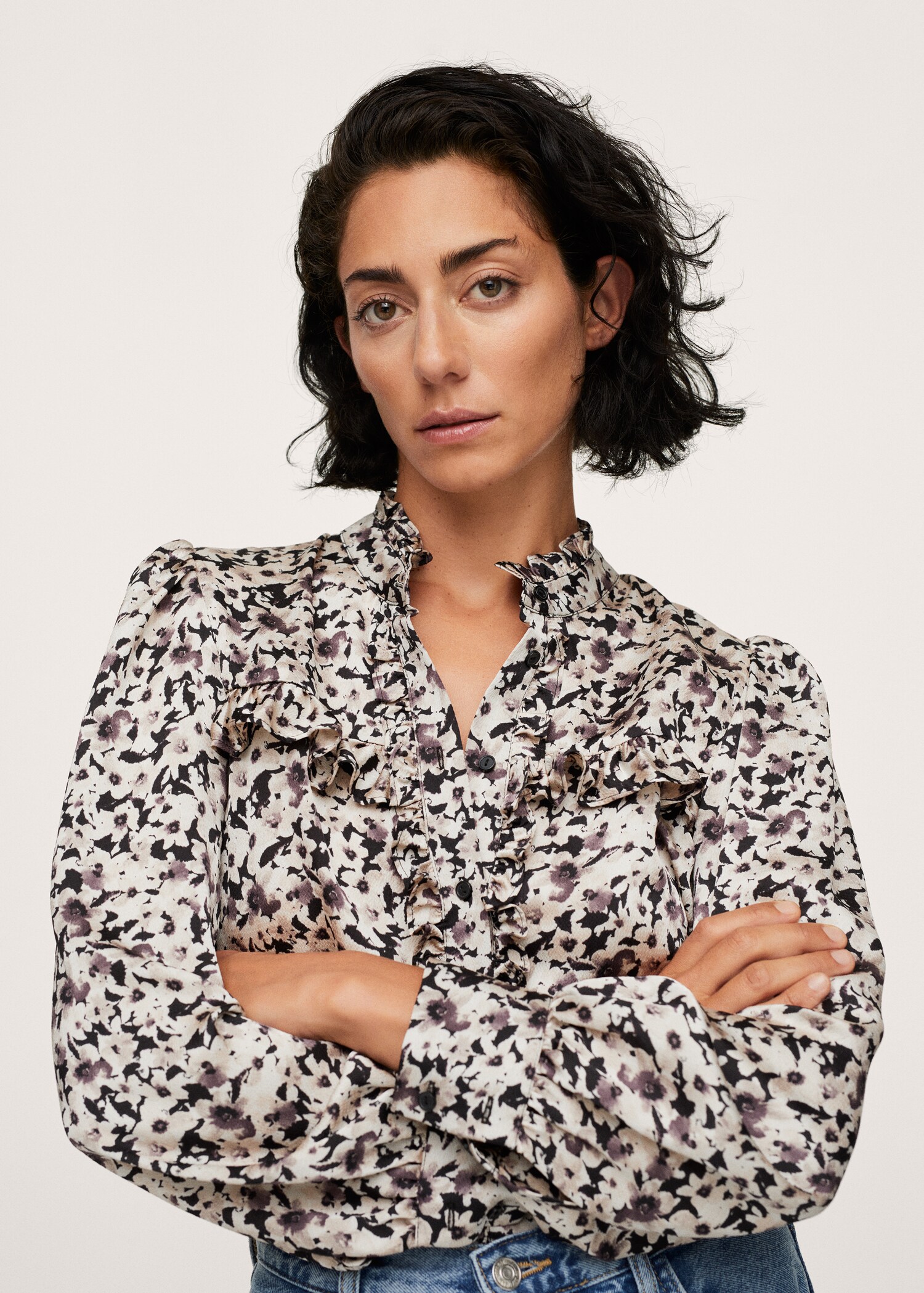Blusa estampada volantes - Detalle del artículo 1