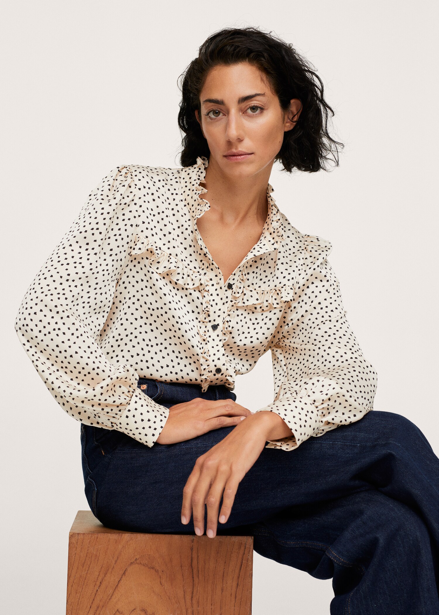 Blusa estampada volantes - Detalle del artículo 3