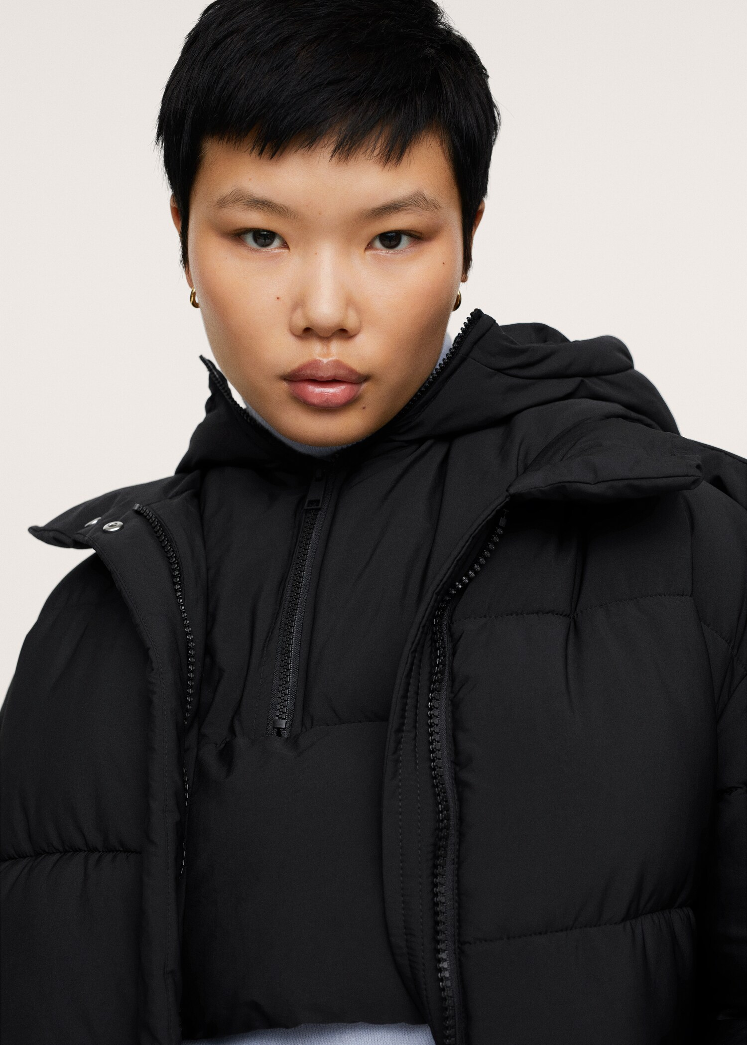 Oversize quilted coat - Woman | MANGO OUTLET USA