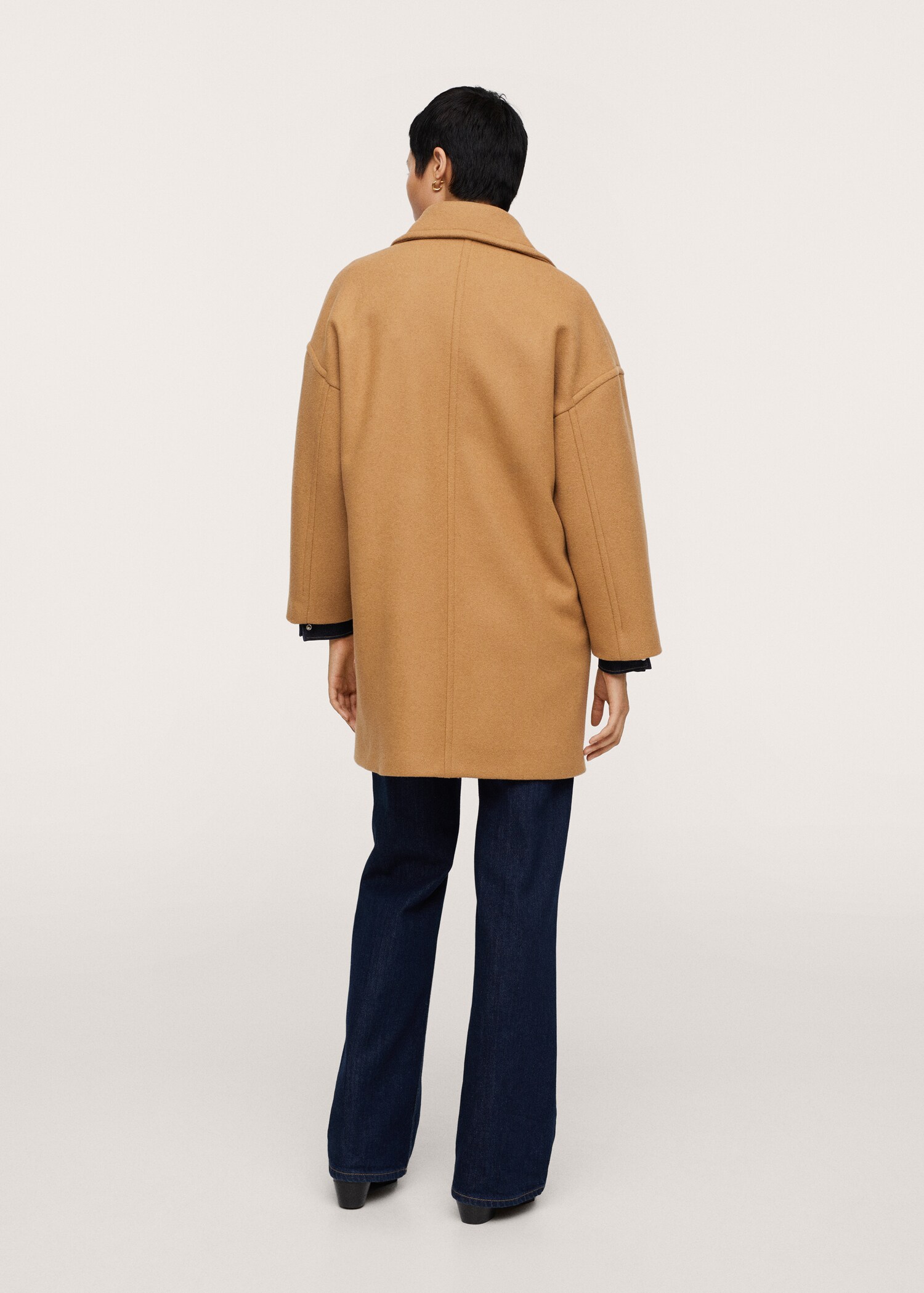 Abrigo lana oversize - Reverso del artículo