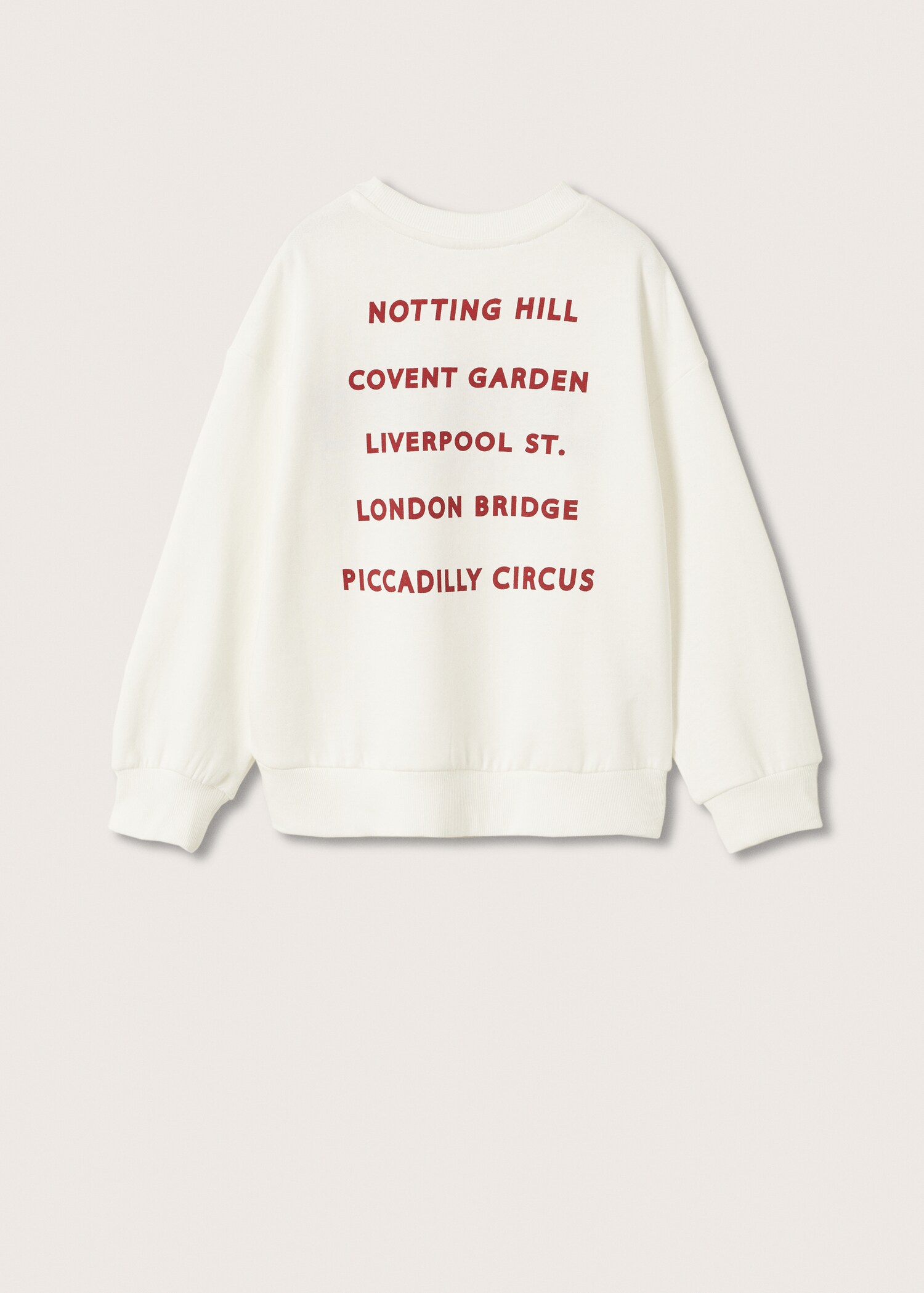 Sudadera mensaje textura - Reverso del artículo