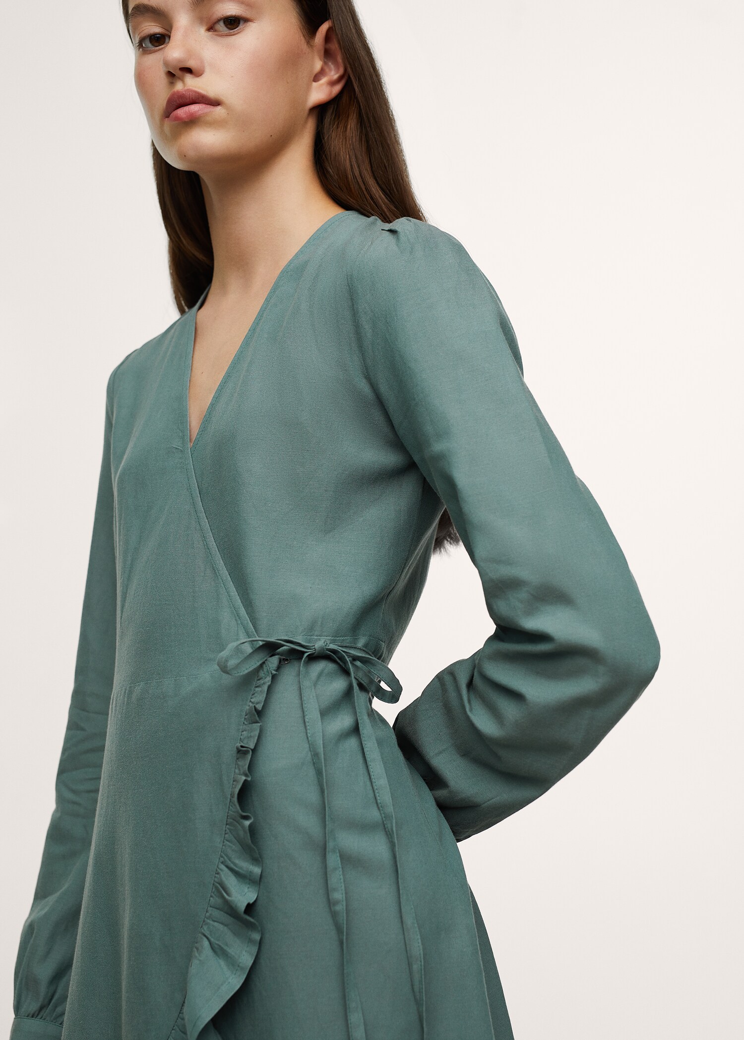 Ruffle wrap dress - Details of the article 1