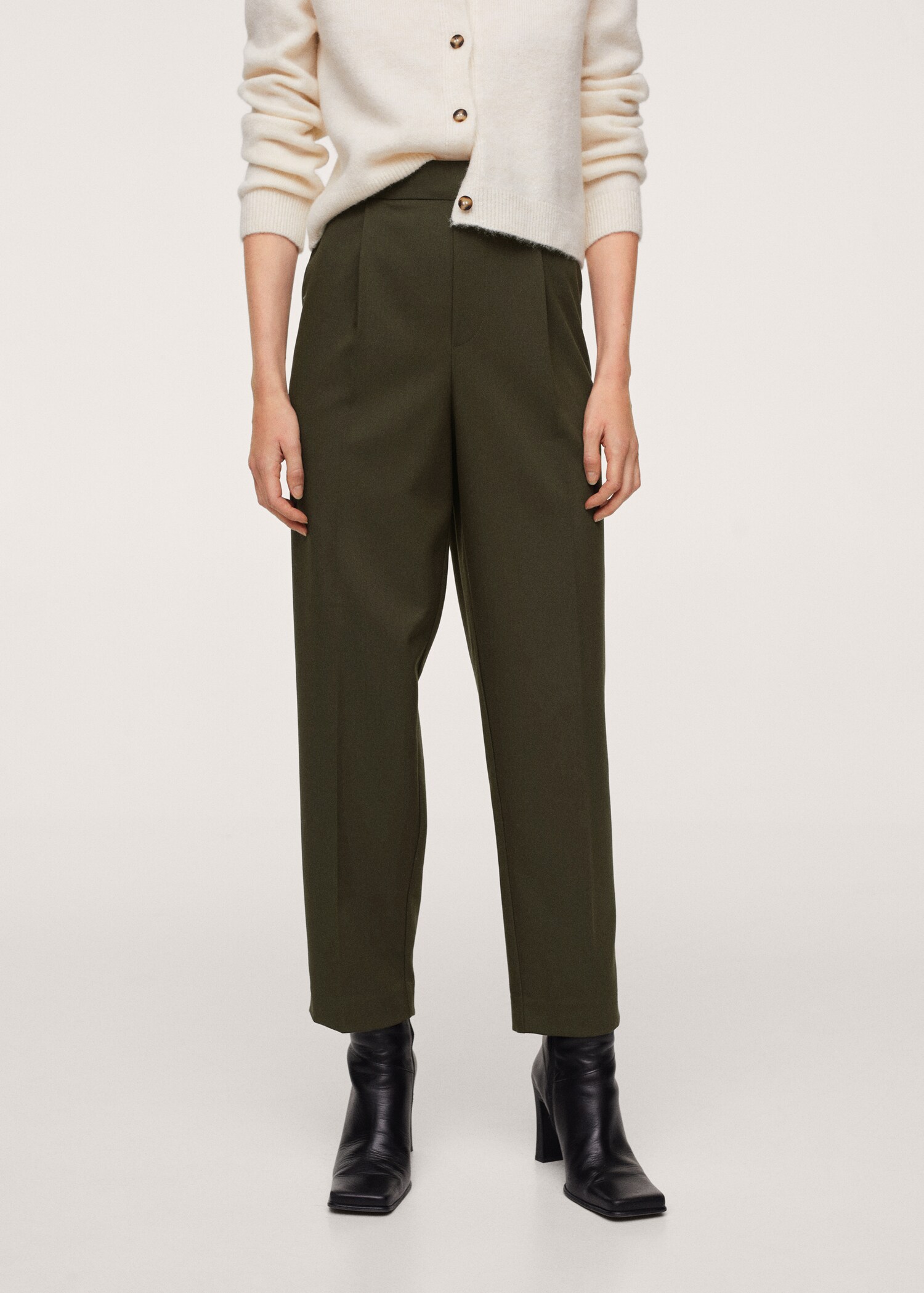 Slouchy trousers with pleats - Medium plane