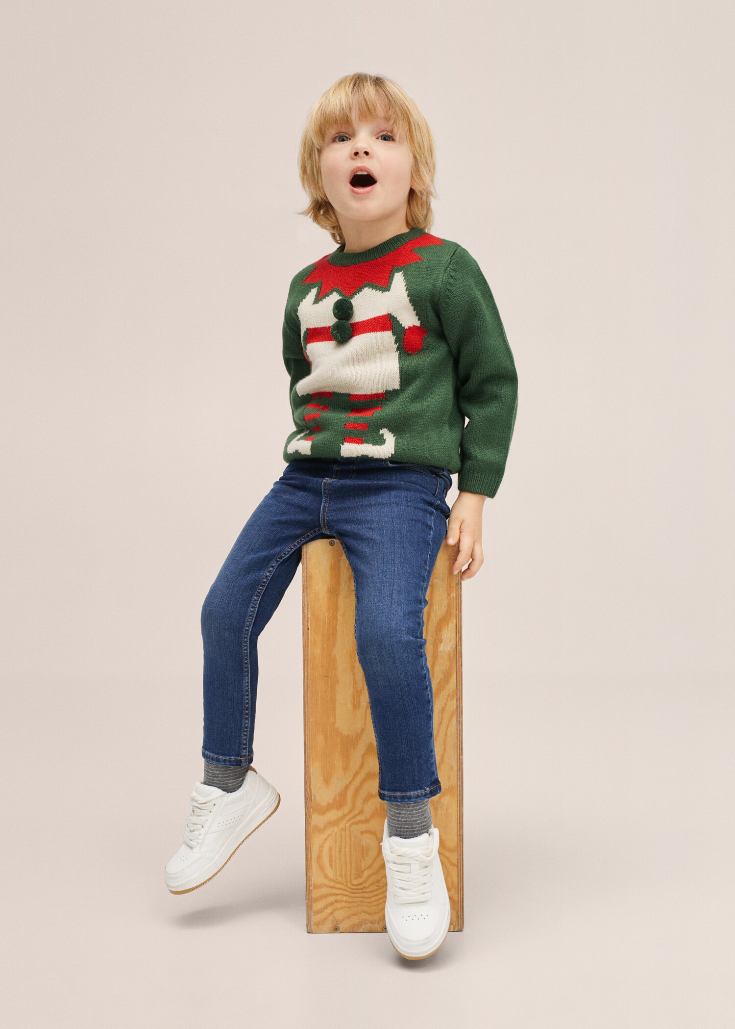 Jersey jacquard navideño - Plano medio